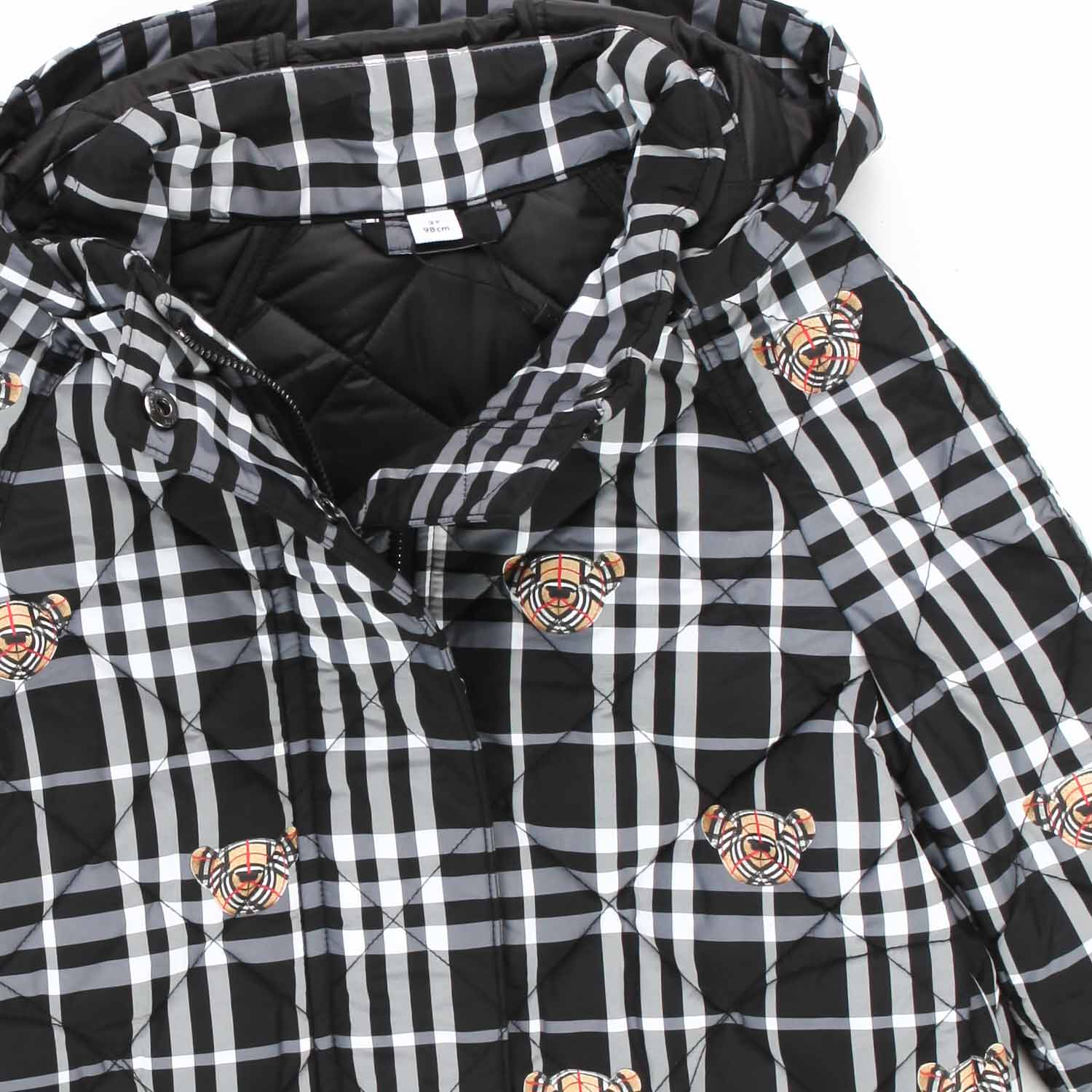 CAPPOTTO TRAPUNTATO NERO E BIANCO BABY UNISEX - annameglio.com abbigliamento moda