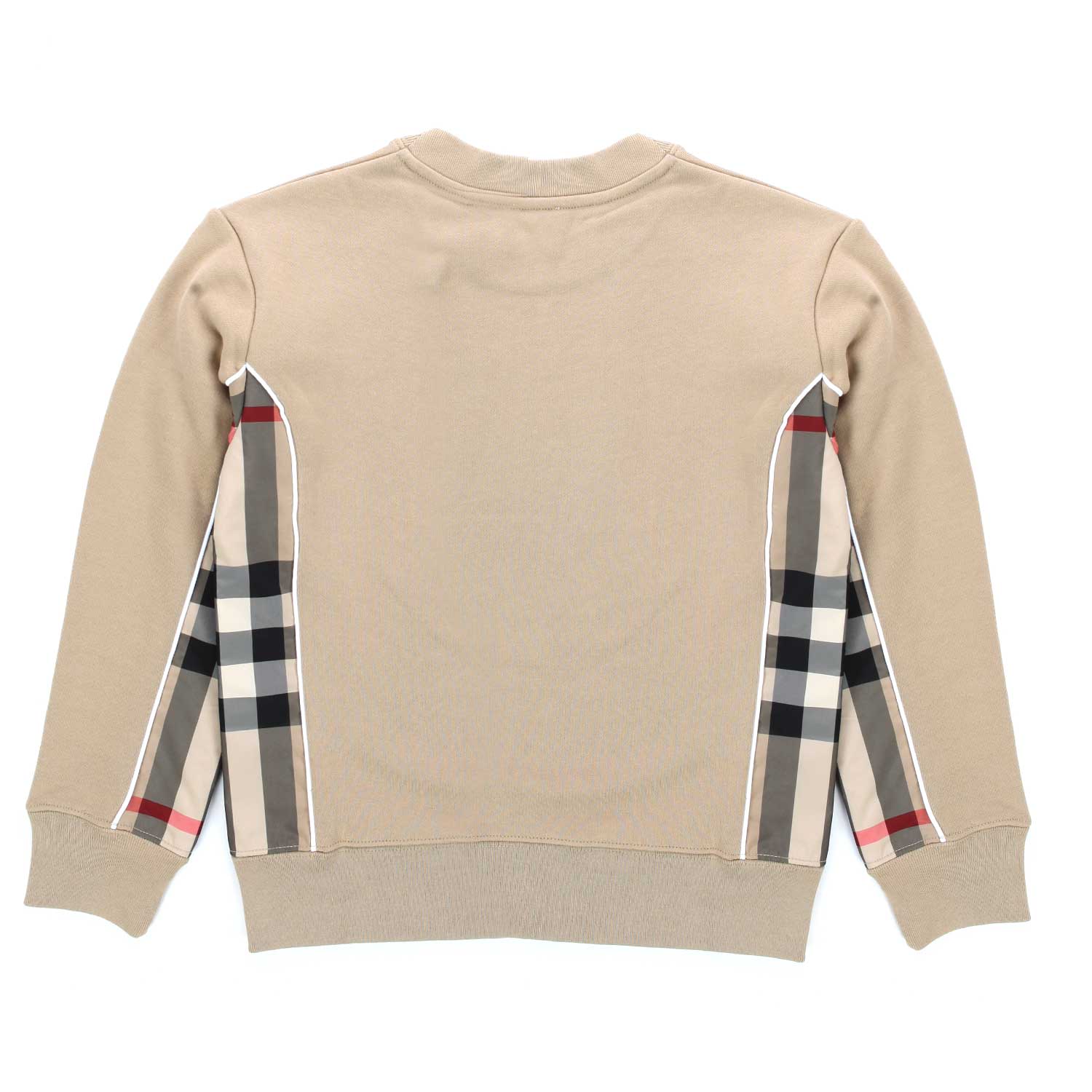 FELPA UNISEX BEIGE E TARTAN JR E TEEN - annameglio.com abbigliamento moda