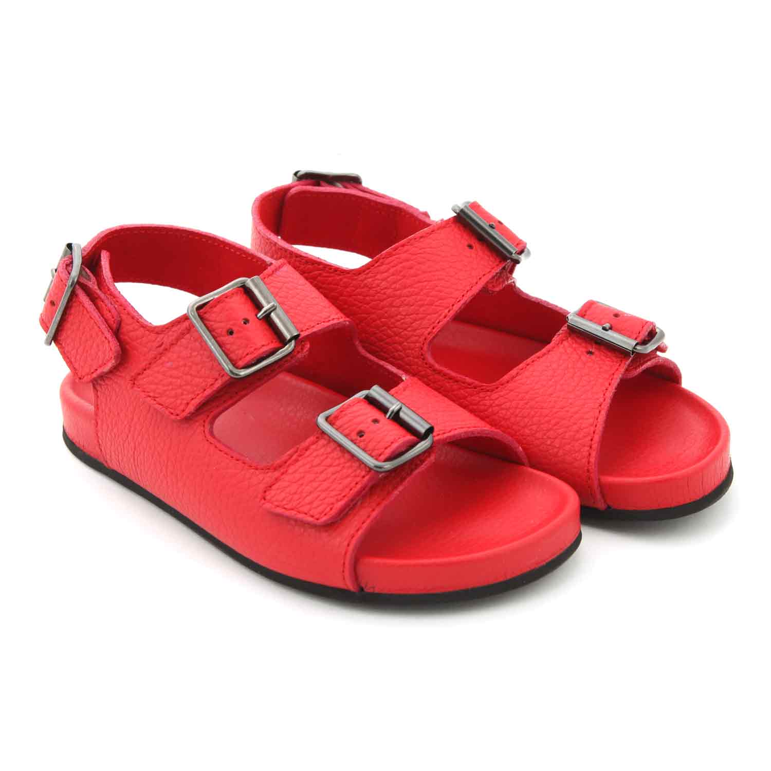 SANDALI UNISEX ROSSI IN PELLE JR E TEEN - annameglio.com abbigliamento moda