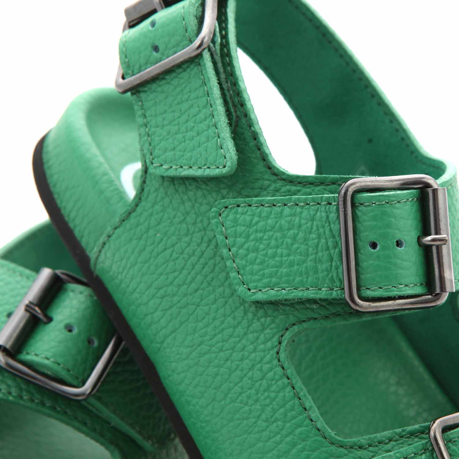 SANDALI UNISEX VERDI IN PELLE JR E TEEN - annameglio.com abbigliamento moda