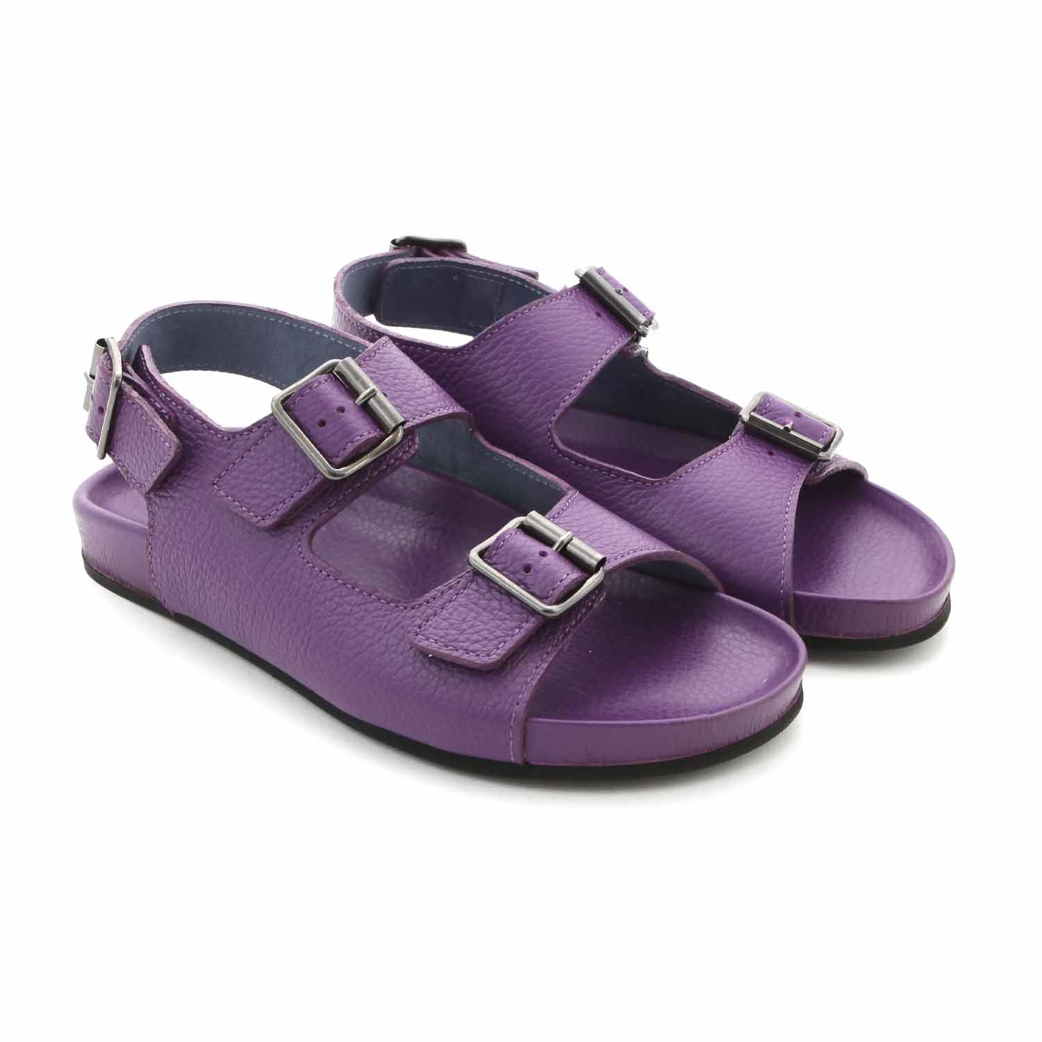 SANDALI VIOLA IN PELLE BAMBINA E TEEN - annameglio.com abbigliamento moda