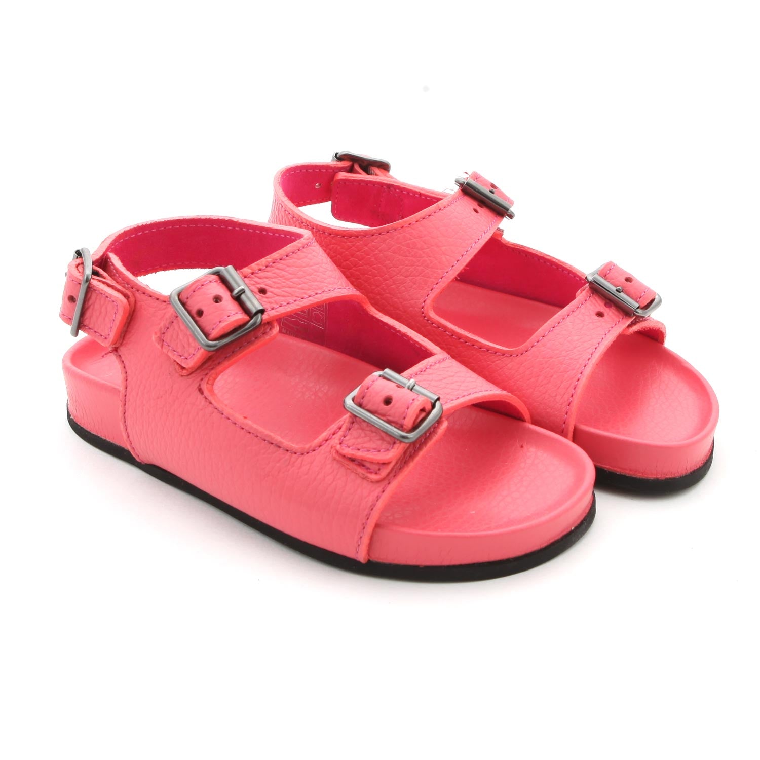 SANDALI ROSA SALMONE IN PELLE BABY UNISEX - annameglio.com abbigliamento moda
