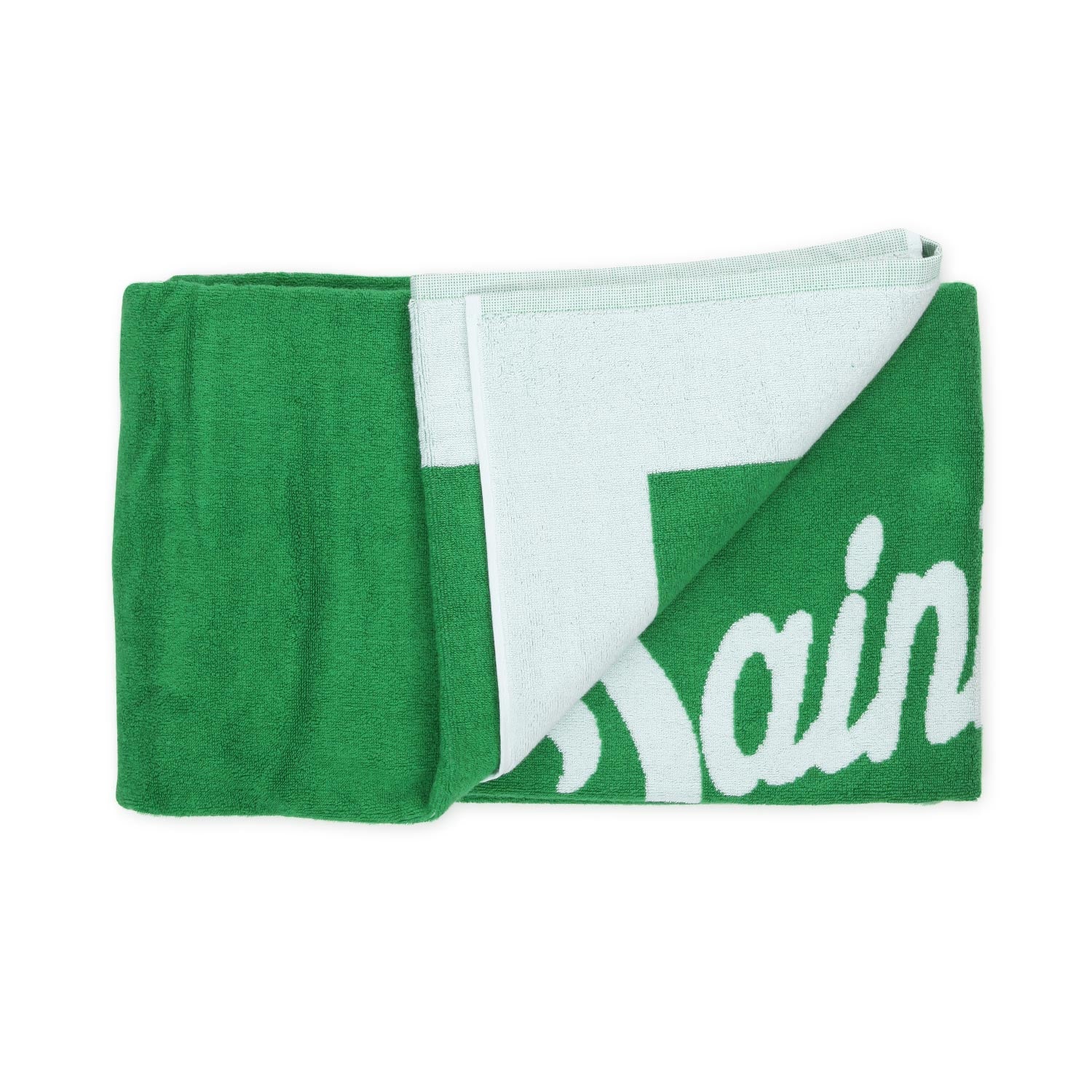 TELO MARE DI SPUGNA BIANCO E VERDE UNISEX - annameglio.com abbigliamento moda