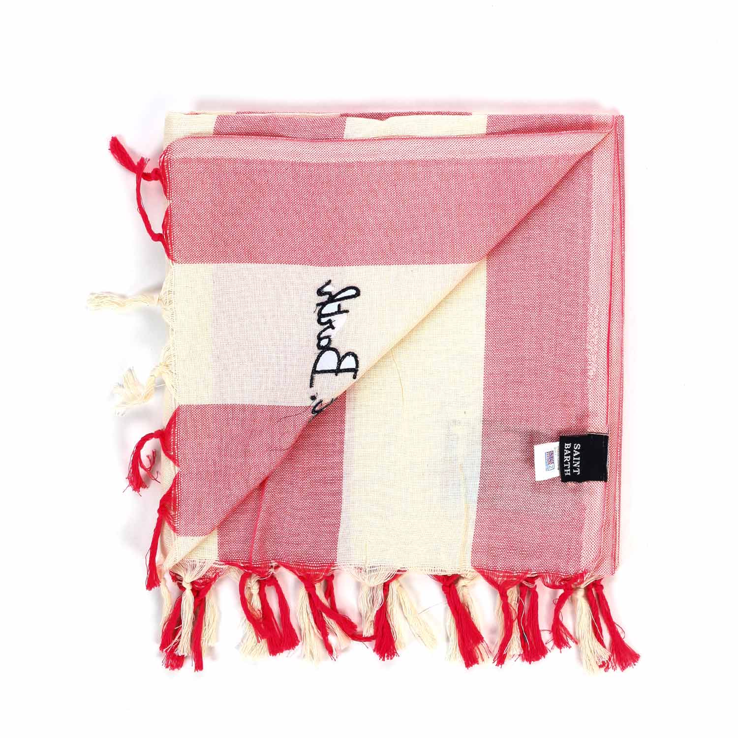 TELO MARE FOUTA BIANCO E FUCSIA A STRISCE - annameglio.com abbigliamento moda