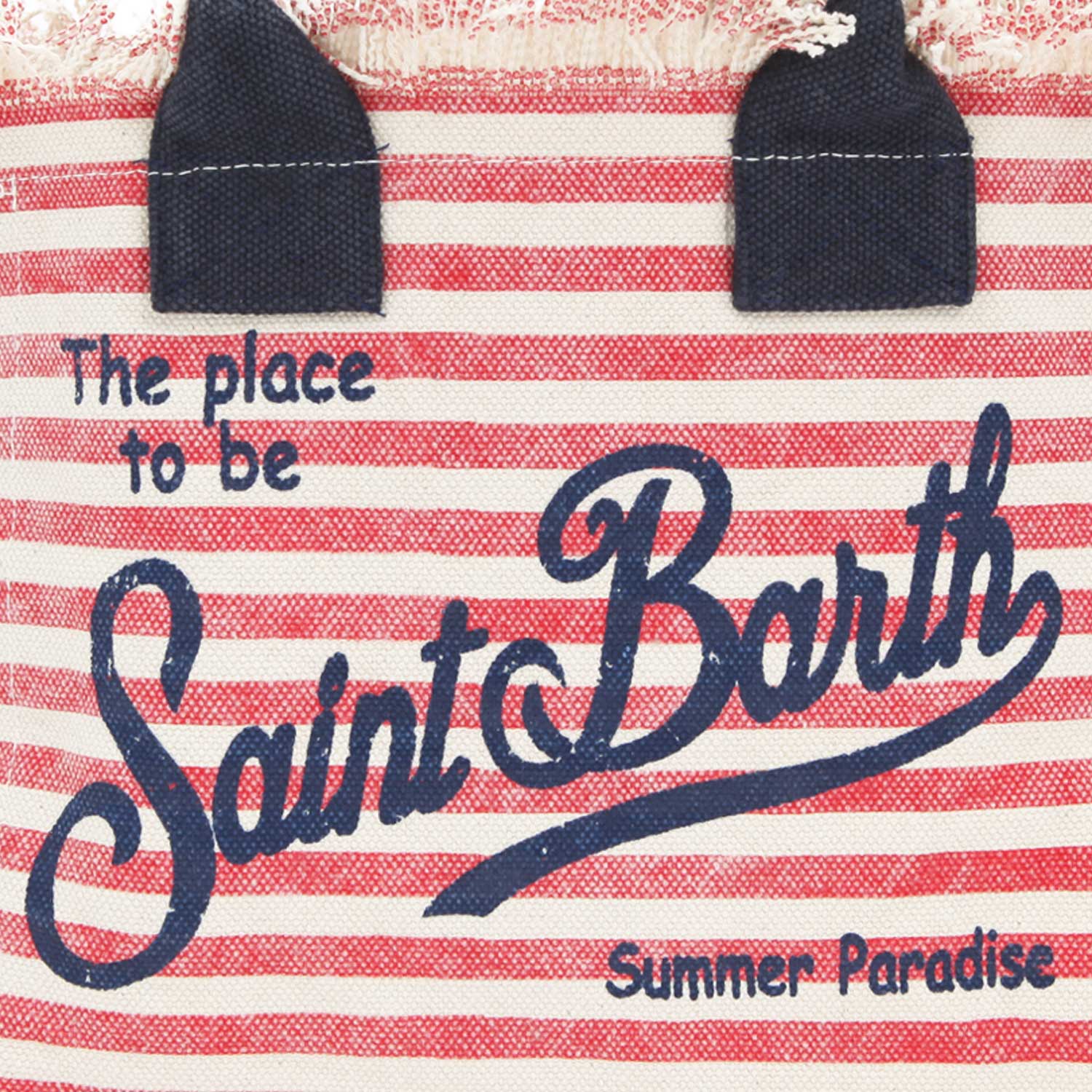 BORSA A MANO COLETTE BIANCA E ROSSA A RIGHE - annameglio.com abbigliamento moda