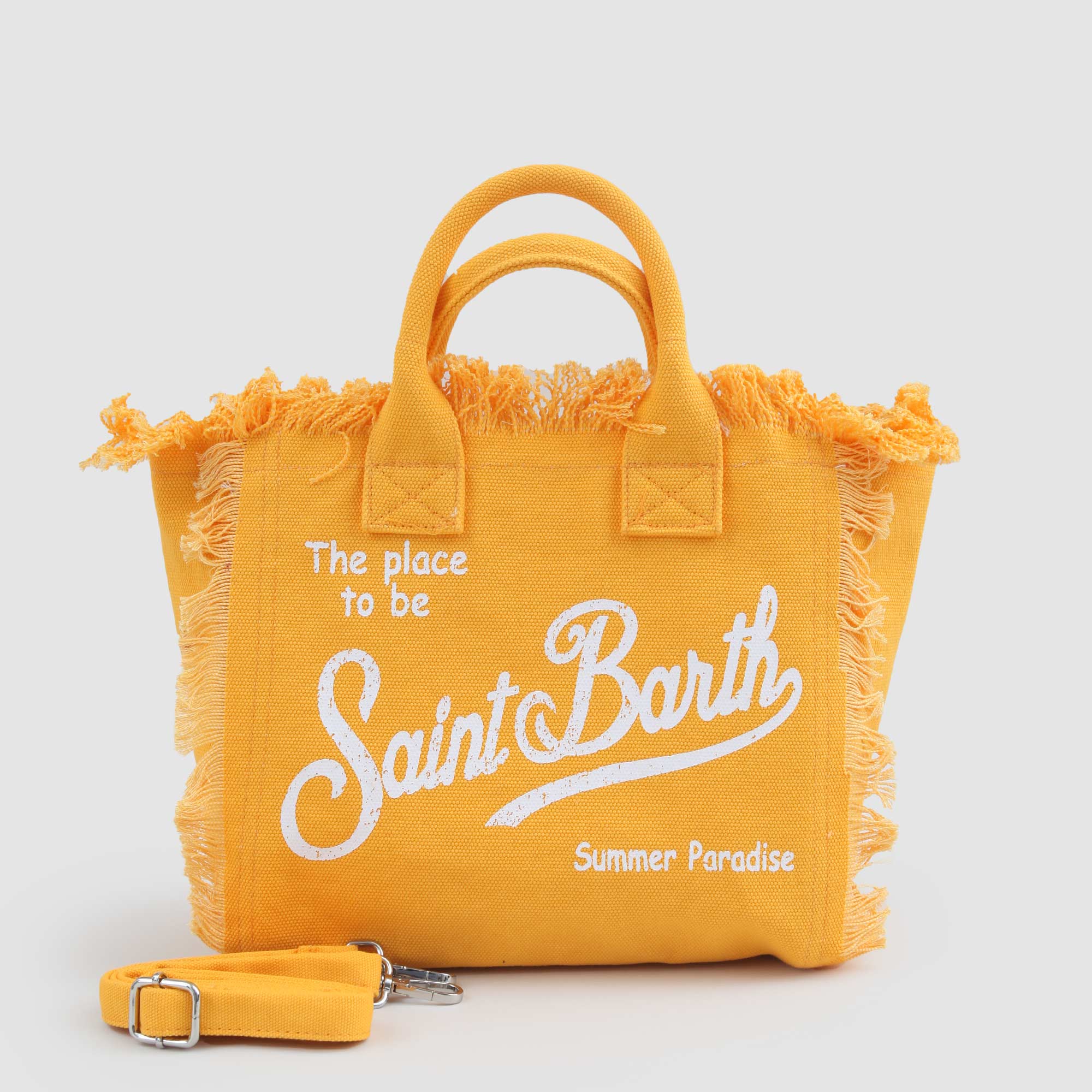 BORSA A MANO COLETTE GIALLA CON LOGHI BIANCHI - annameglio.com abbigliamento moda