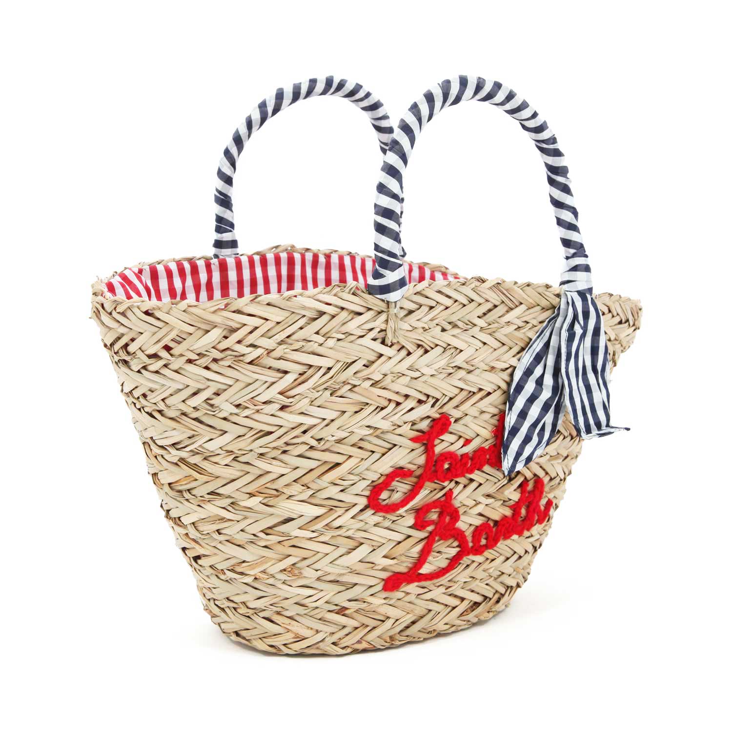 BORSA SHOPPER DI PAGLIA CON LOGO ROSSO - annameglio.com abbigliamento moda