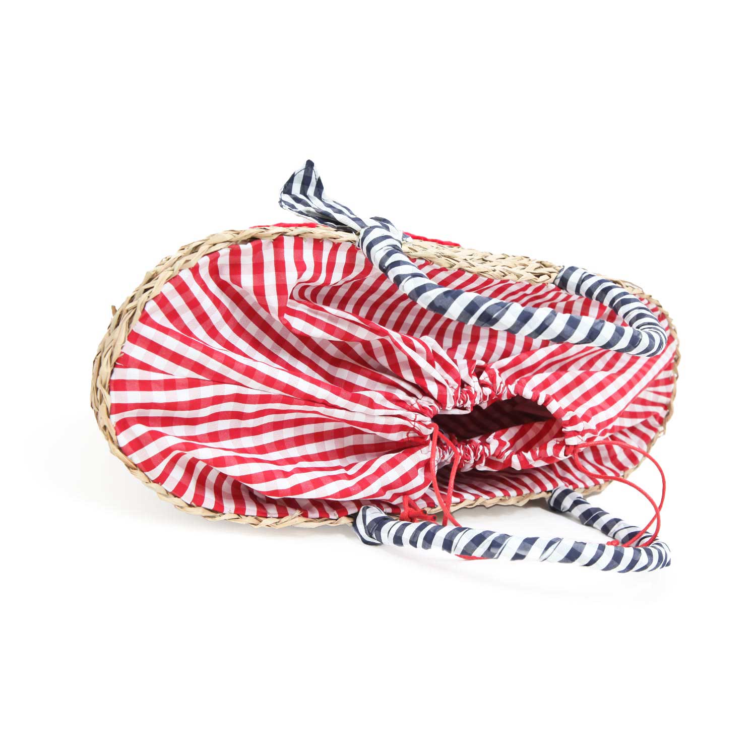 BORSA SHOPPER DI PAGLIA CON LOGO ROSSO - annameglio.com abbigliamento moda