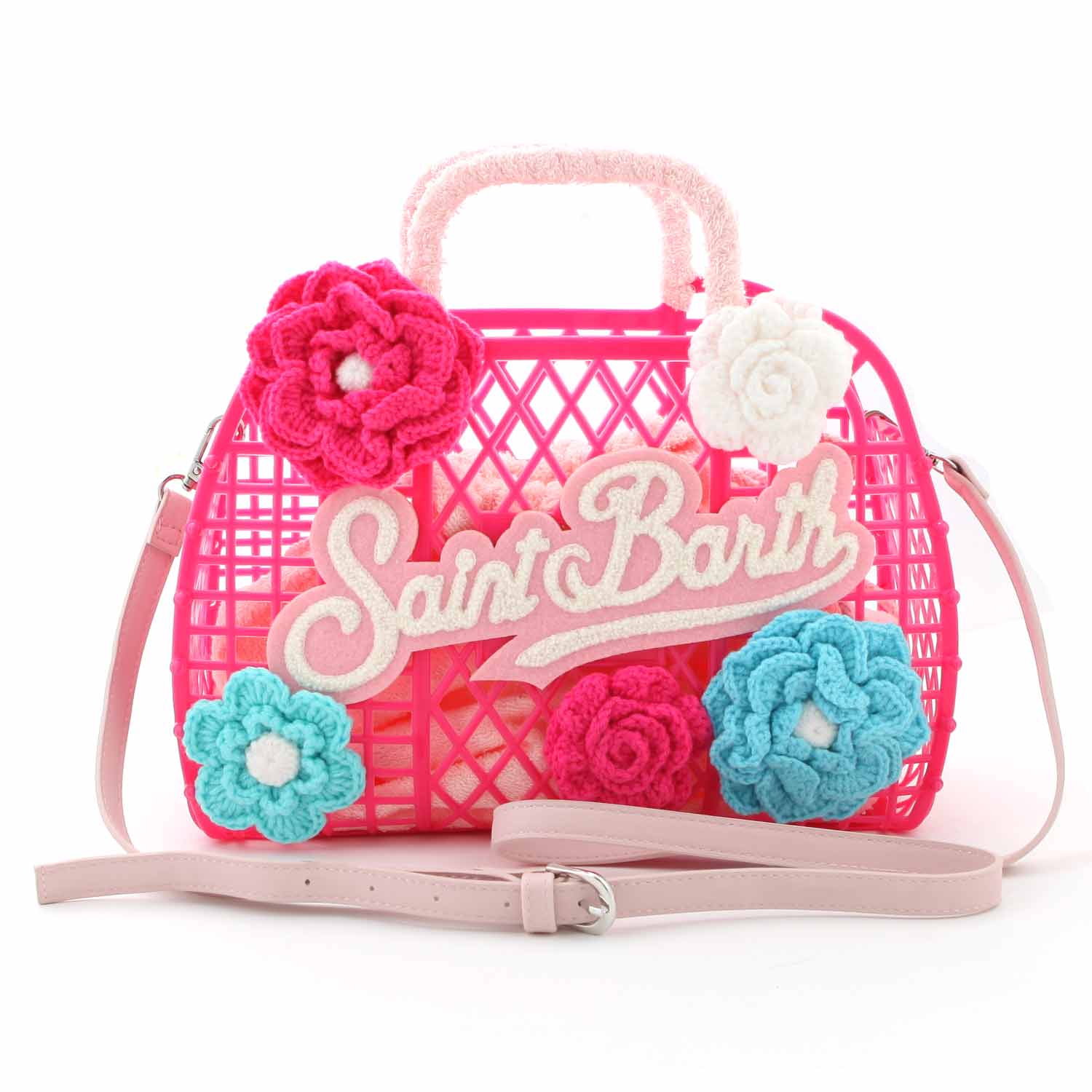 BORSA JELLY BASKET FUCSIA E ROSA - annameglio.com abbigliamento moda