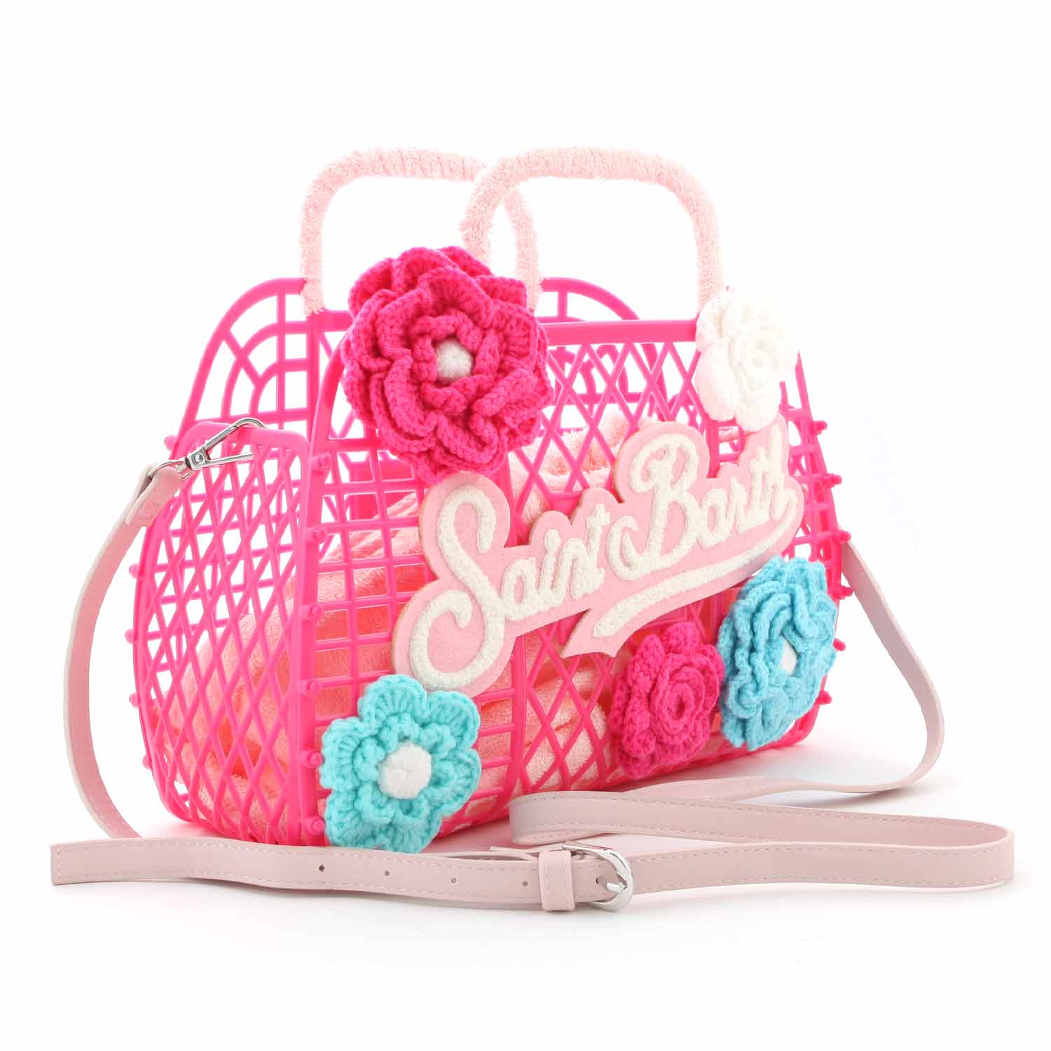 BORSA JELLY BASKET FUCSIA E ROSA - annameglio.com abbigliamento moda