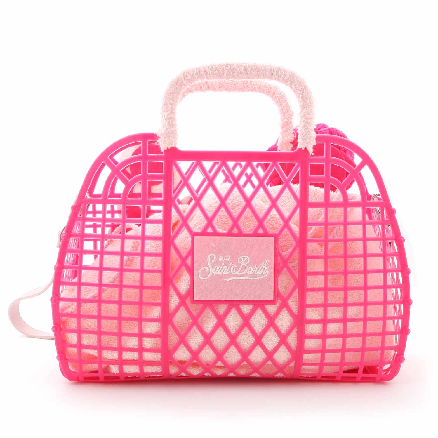 BORSA JELLY BASKET FUCSIA E ROSA - annameglio.com abbigliamento moda