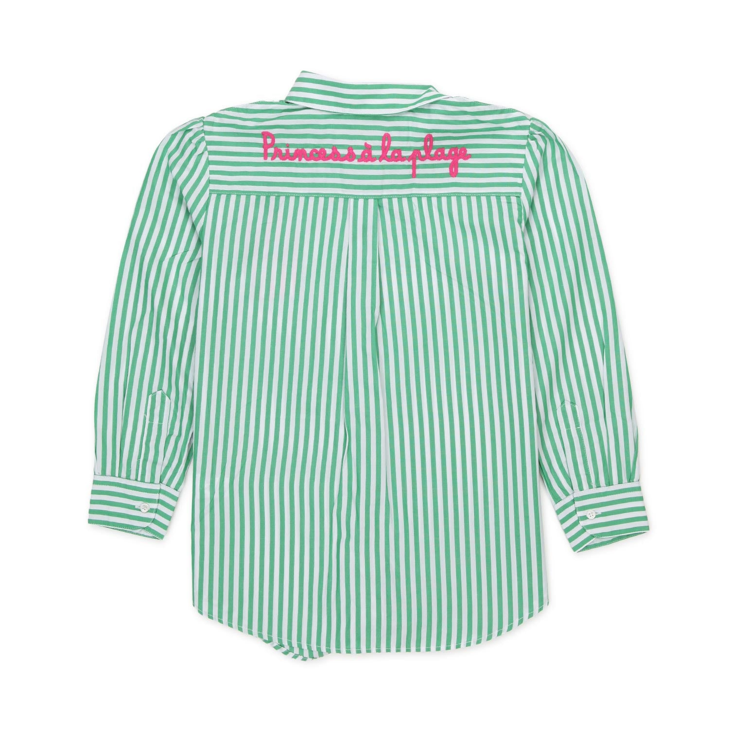 CAMICIA A RIGHE BIANCA E VERDE BAMBINA E TEEN - annameglio.com abbigliamento moda