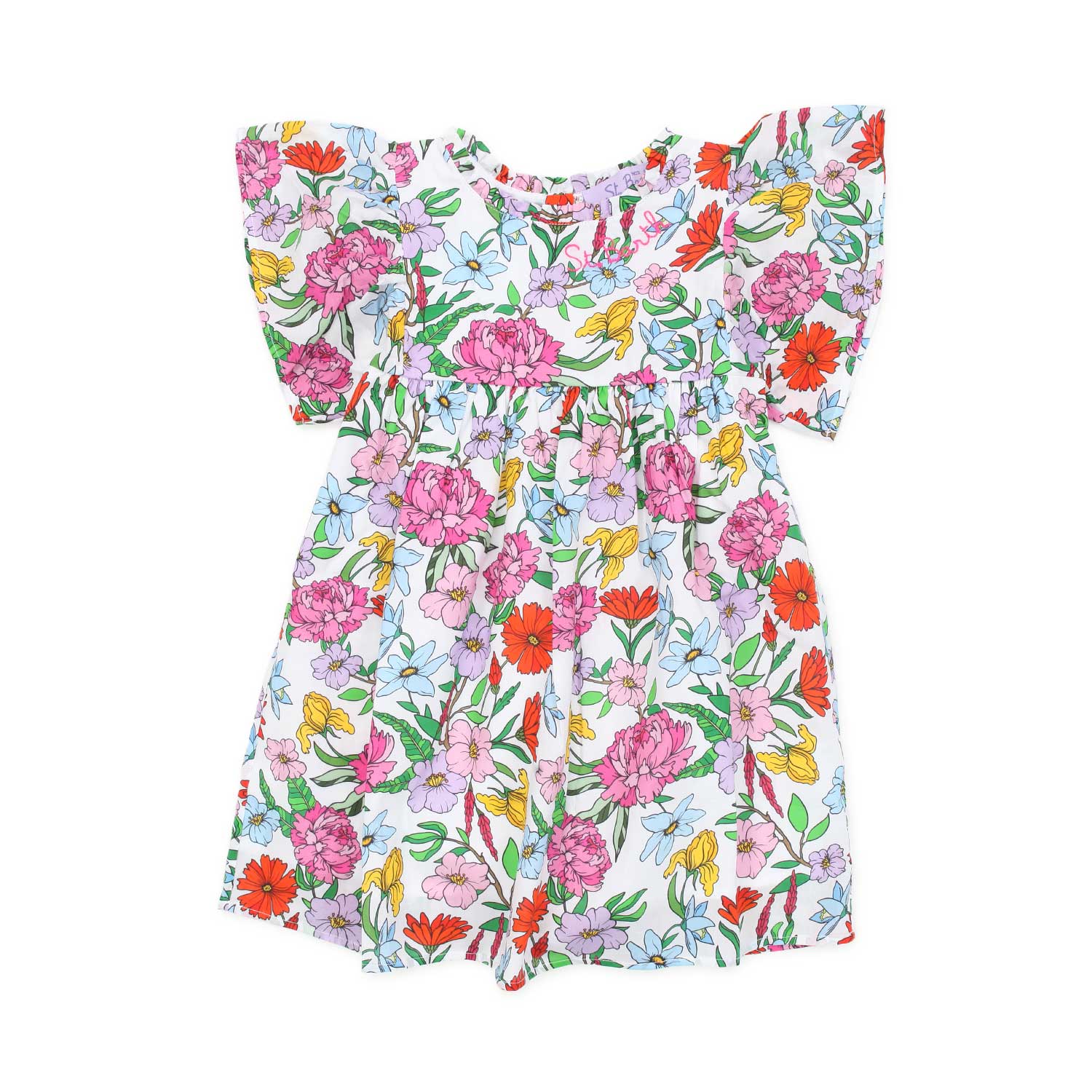 VESTITO FLOREALE BIANCO E MULTICOLOR BAMBINA - annameglio.com abbigliamento moda