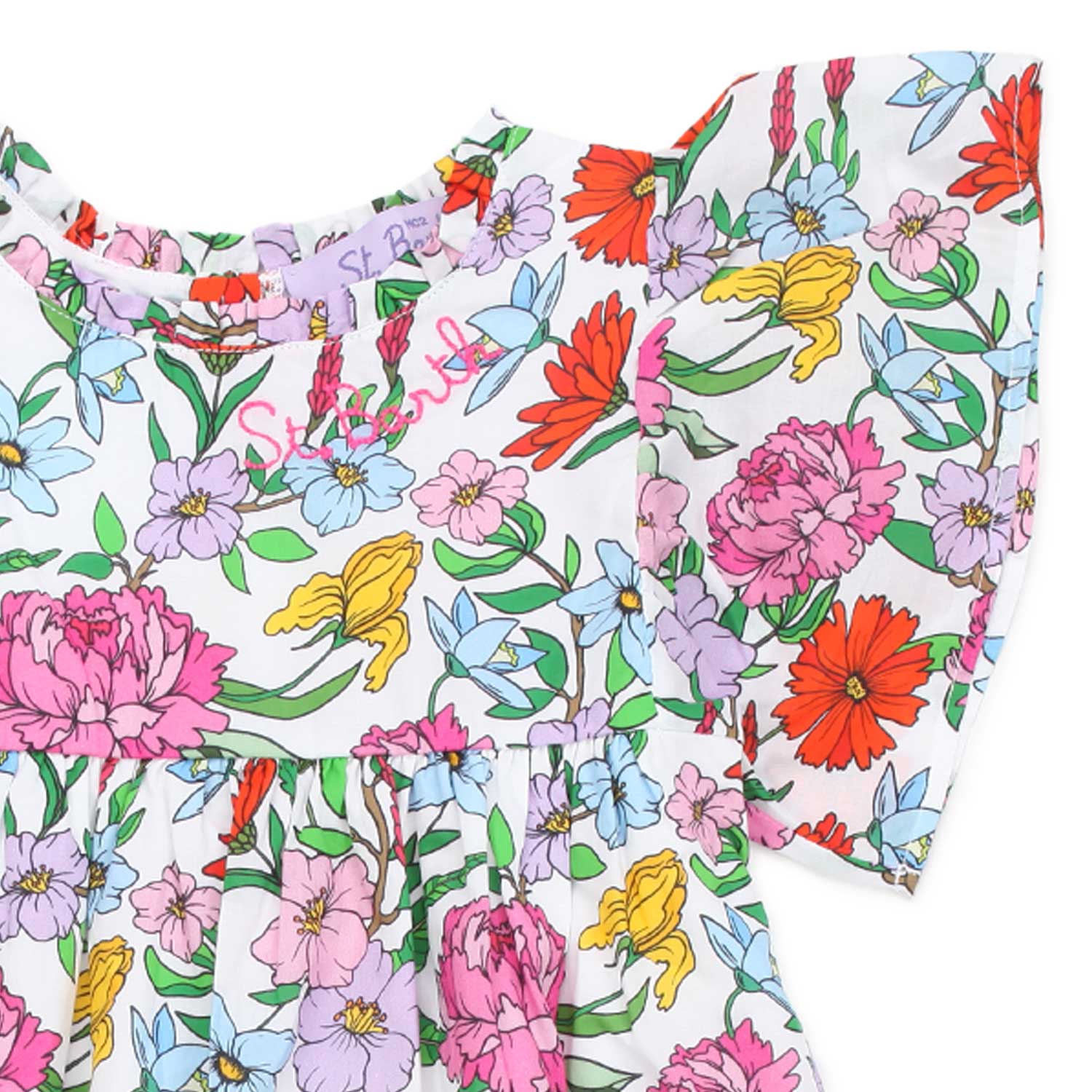 VESTITO FLOREALE BIANCO E MULTICOLOR BAMBINA - annameglio.com abbigliamento moda