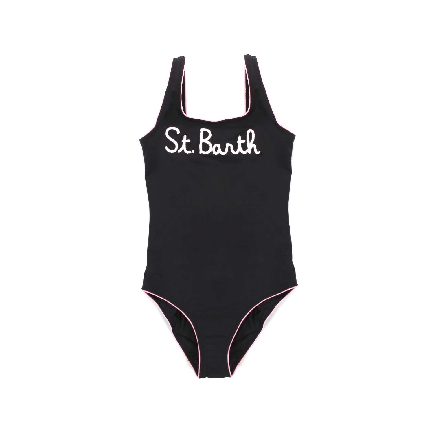 COSTUME DA BAGNO INTERO NERO CON LOGO BIANCO - annameglio.com abbigliamento moda