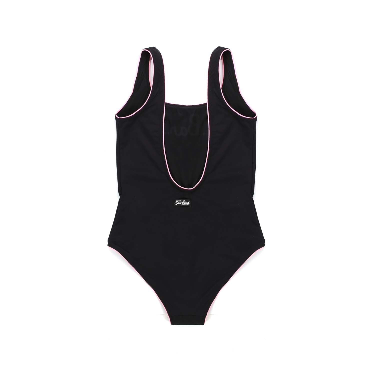 COSTUME DA BAGNO INTERO NERO CON LOGO BIANCO - annameglio.com abbigliamento moda