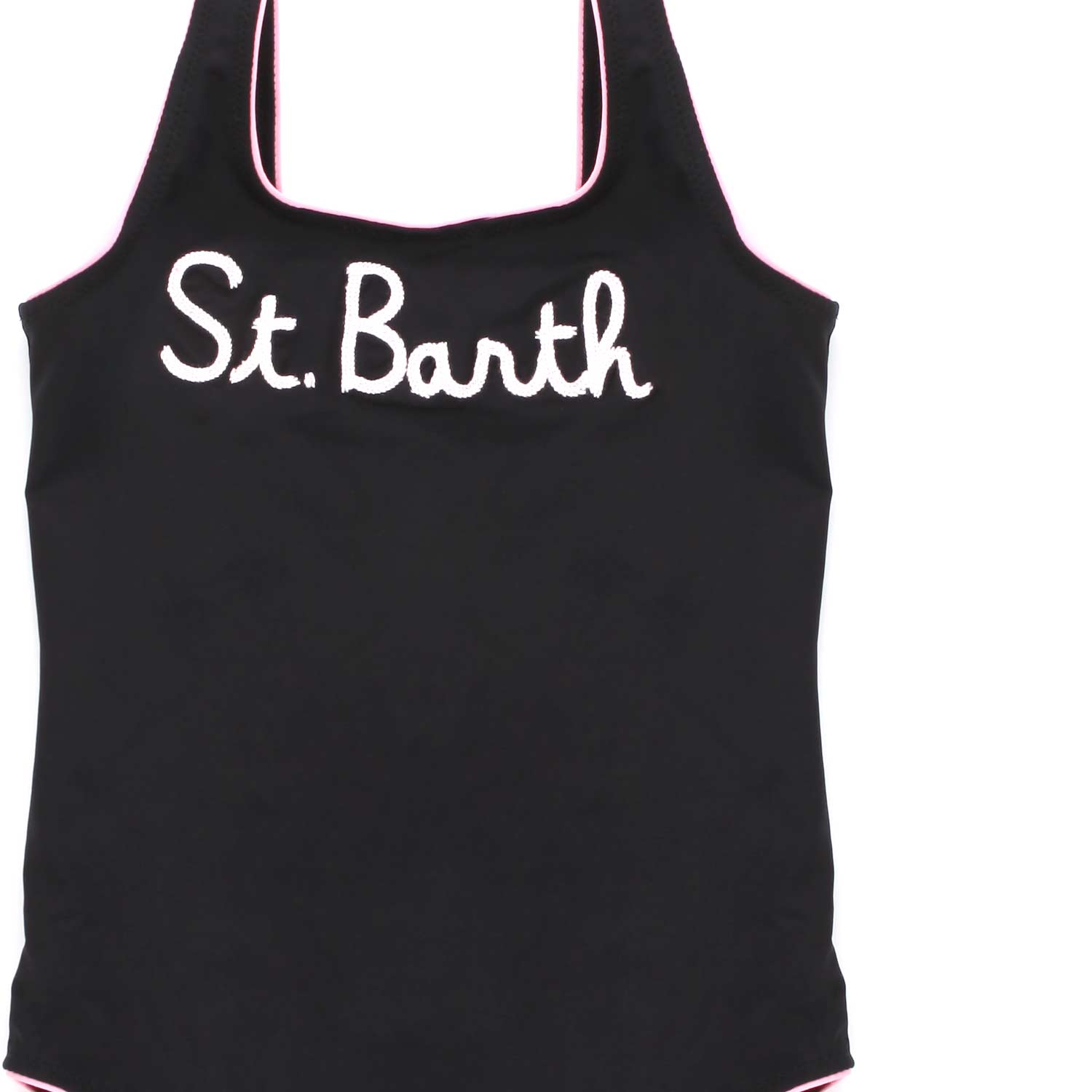 COSTUME DA BAGNO INTERO NERO CON LOGO BIANCO - annameglio.com abbigliamento moda