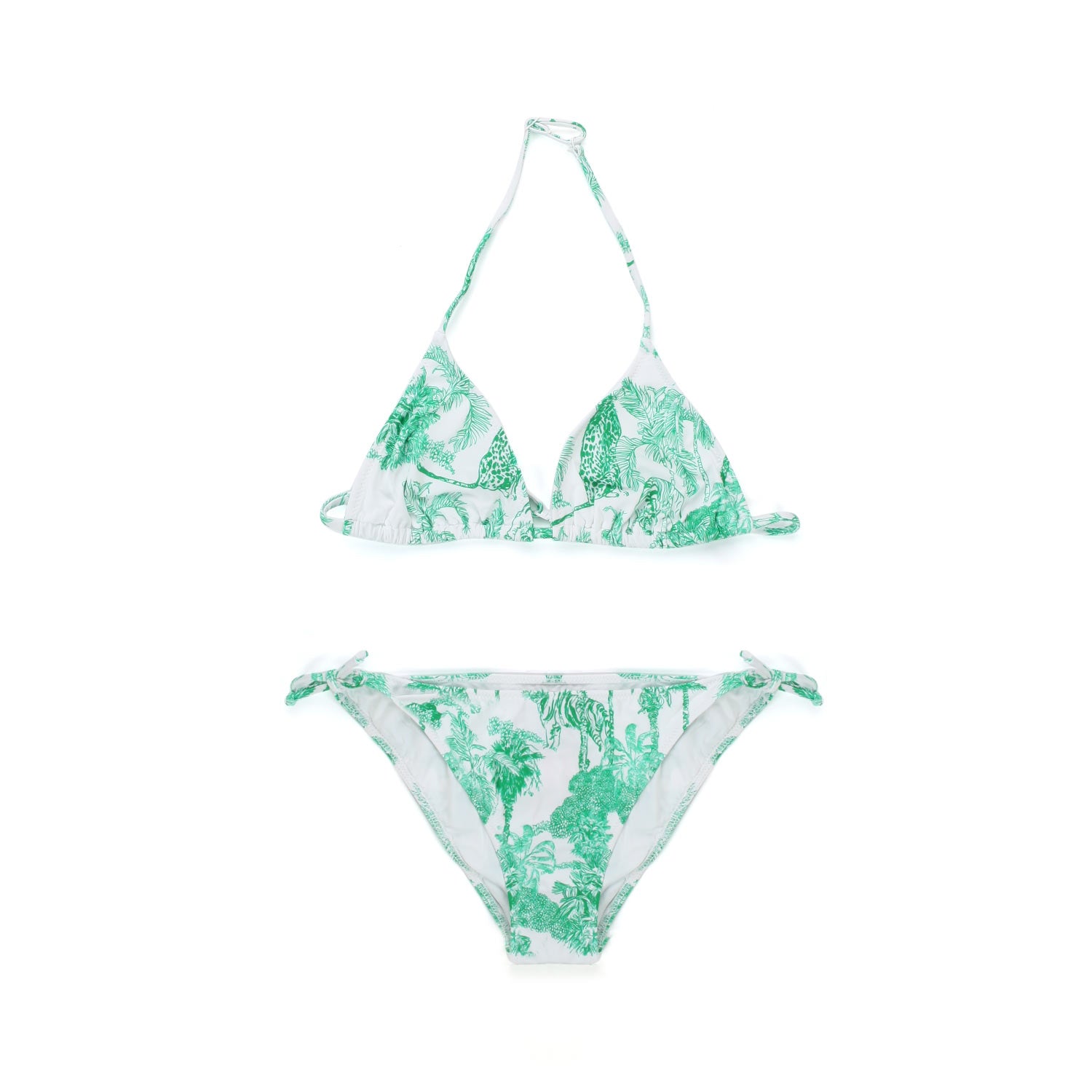 COSTUME BIKINI BIANCO E VERDE BAMBINA E TEEN - annameglio.com abbigliamento moda