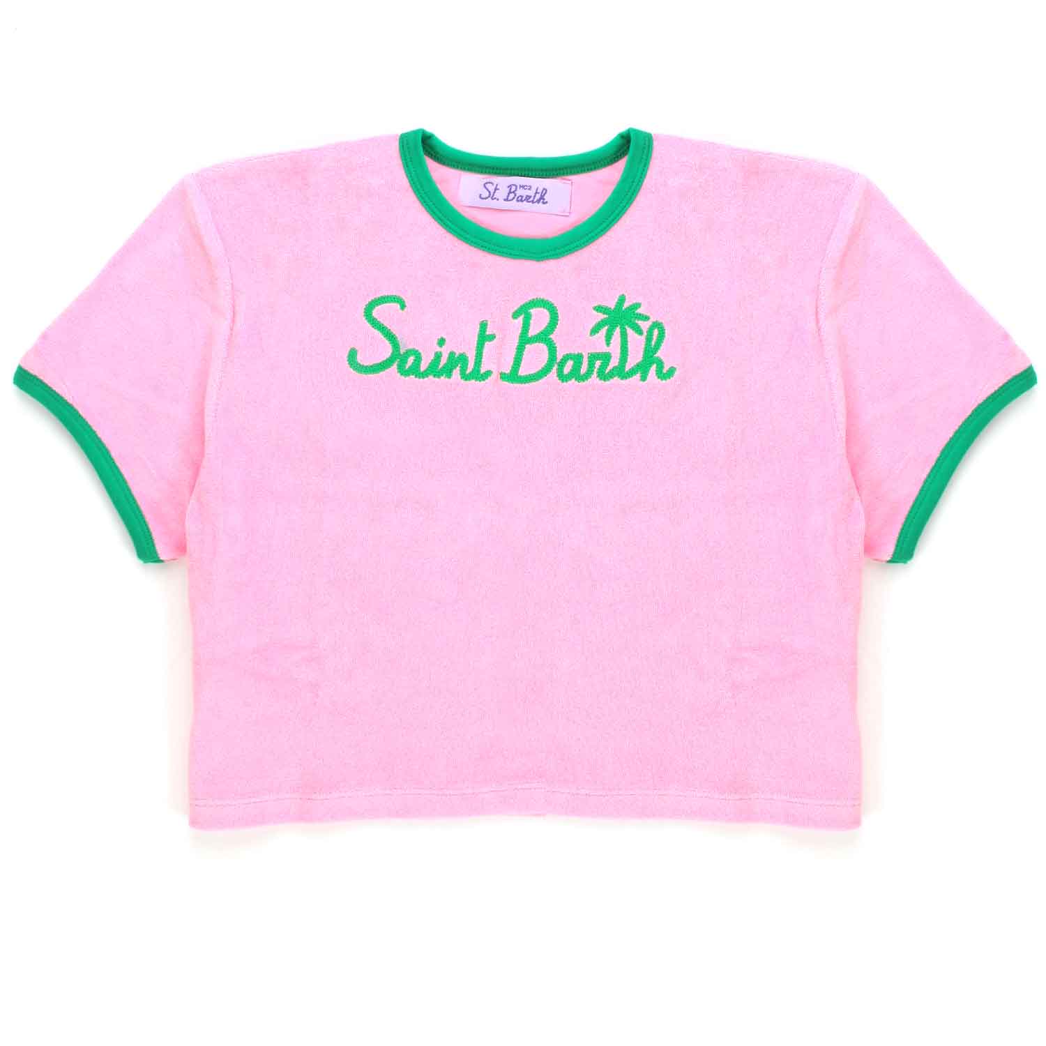 T-SHIRT DI SPUGNA ROSA E VERDE BAMBINA E TEEN - annameglio.com abbigliamento moda