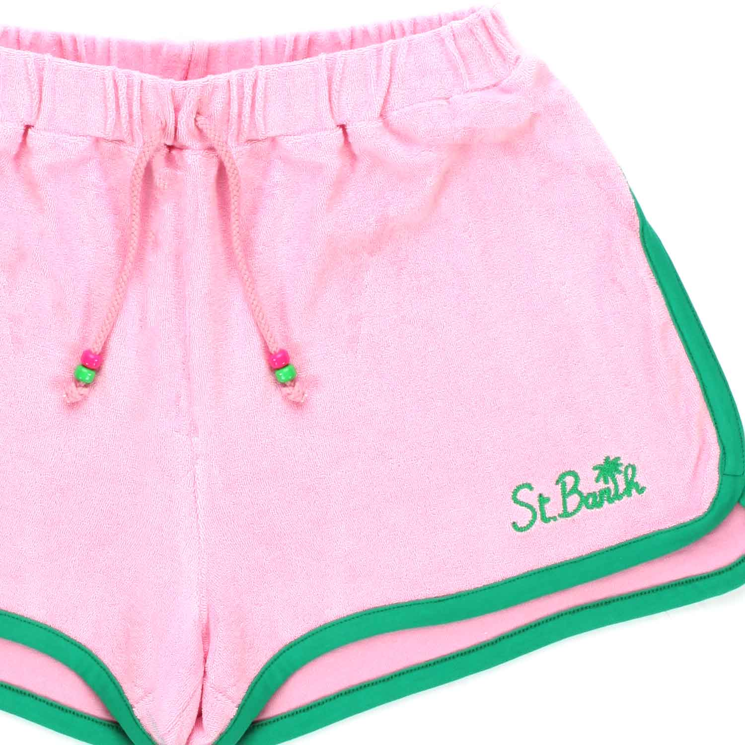 SHORTS DI SPUGNA ROSA E VERDE BAMBINA E TEEN - annameglio.com abbigliamento moda