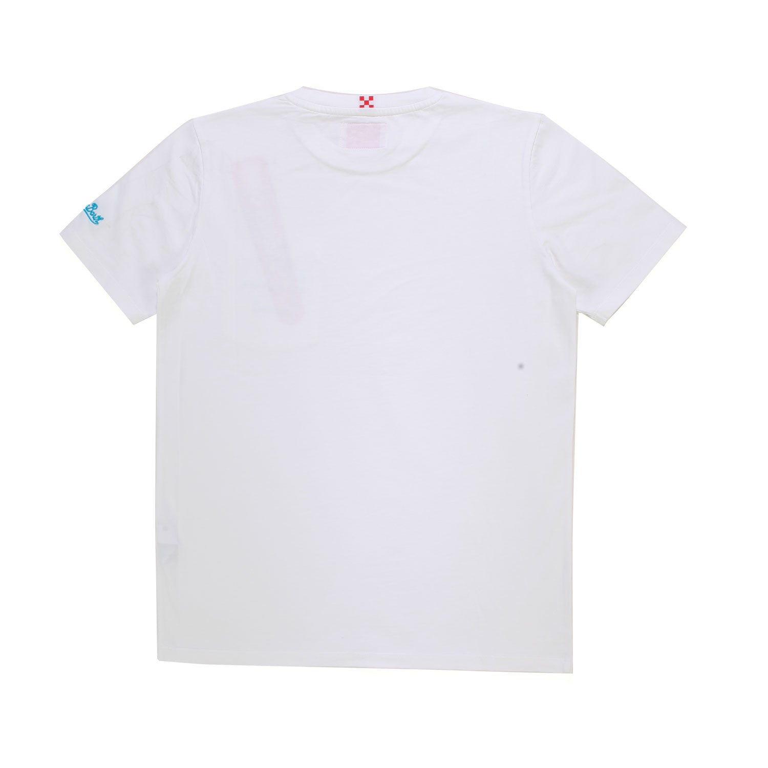 T-SHIRT UNISEX BIANCA CON TASCHINO E RICAMI - annameglio.com abbigliamento moda