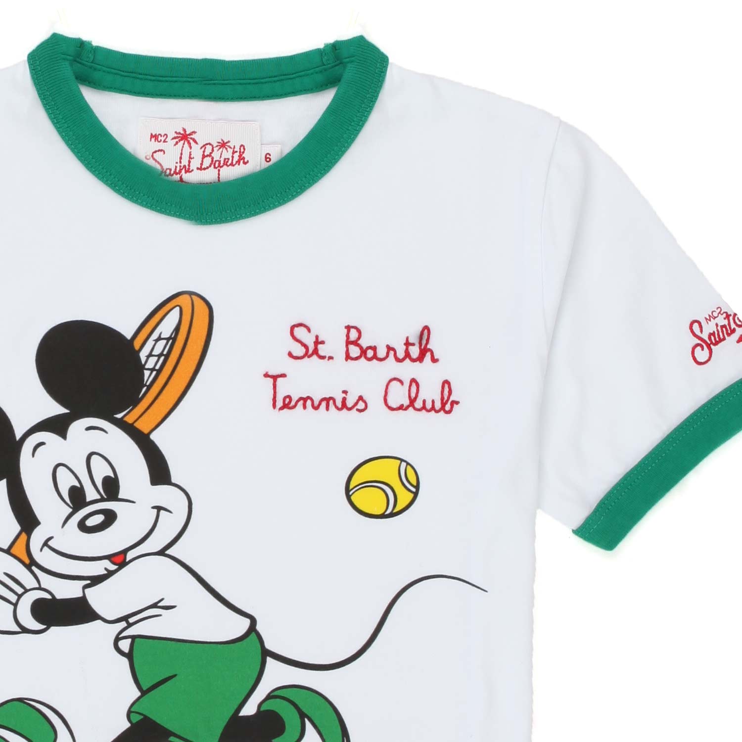 T-SHIRT MICKEY MOUSE UNISEX BIANCA E VERDE - annameglio.com abbigliamento moda