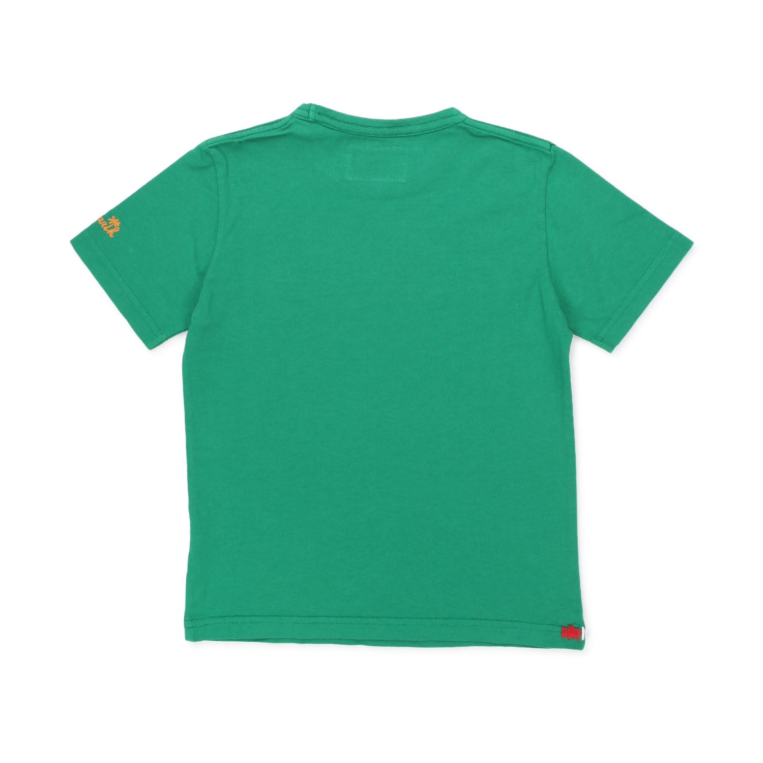 T-SHIRT VERDE CON RICAMI ARANCIONI - annameglio.com abbigliamento moda