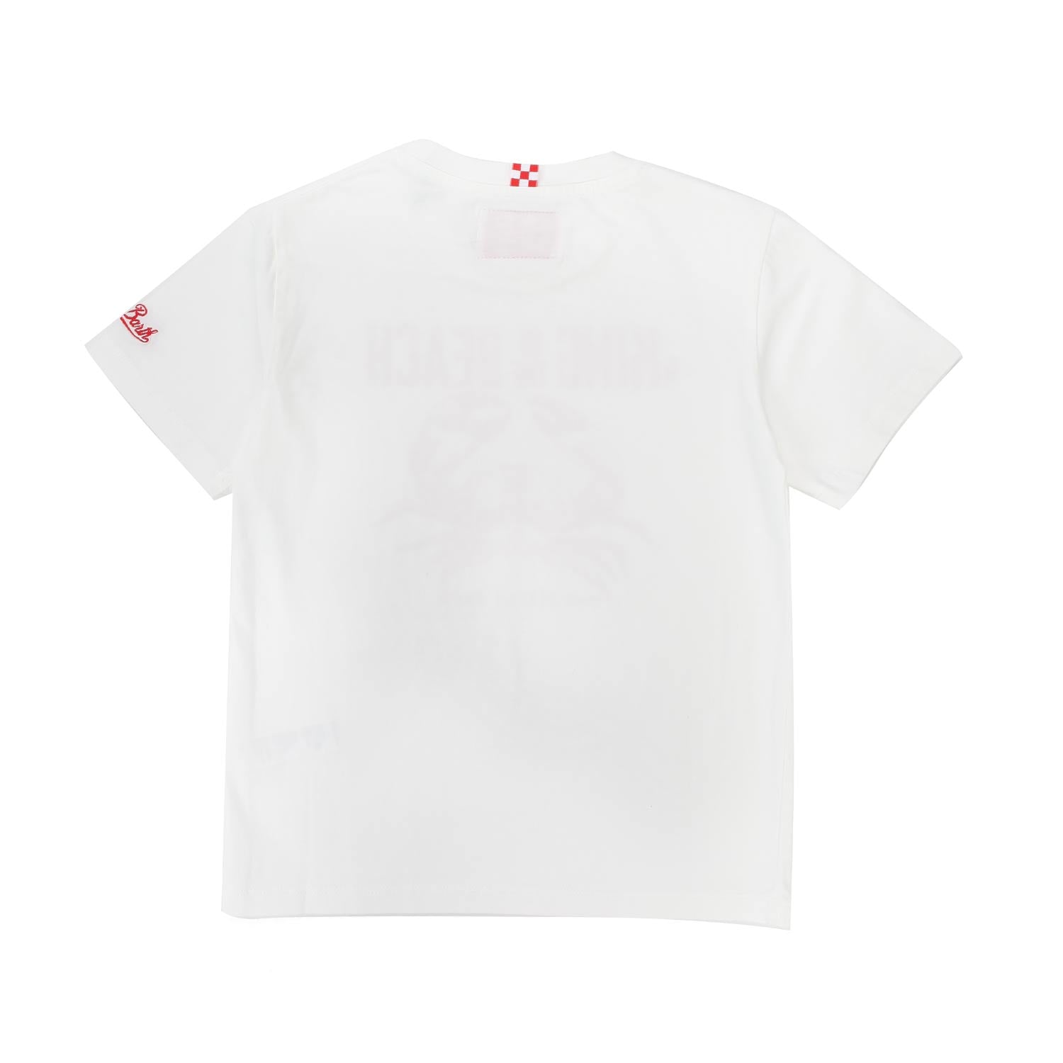 T-SHIRT BIANCA CON GRANCHIO ROSSO BAMBINO - annameglio.com abbigliamento moda