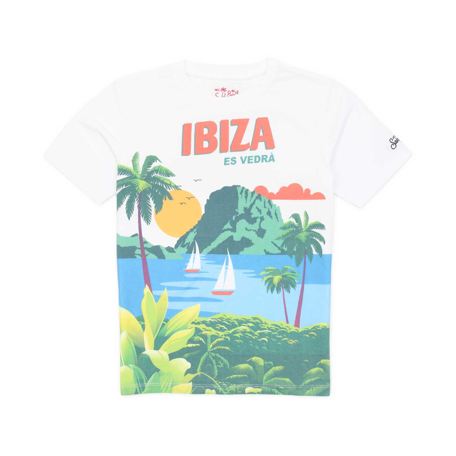 T-SHIRT POSTCARD IBIZA BIANCA BAMBINO E TEEN - annameglio.com abbigliamento moda