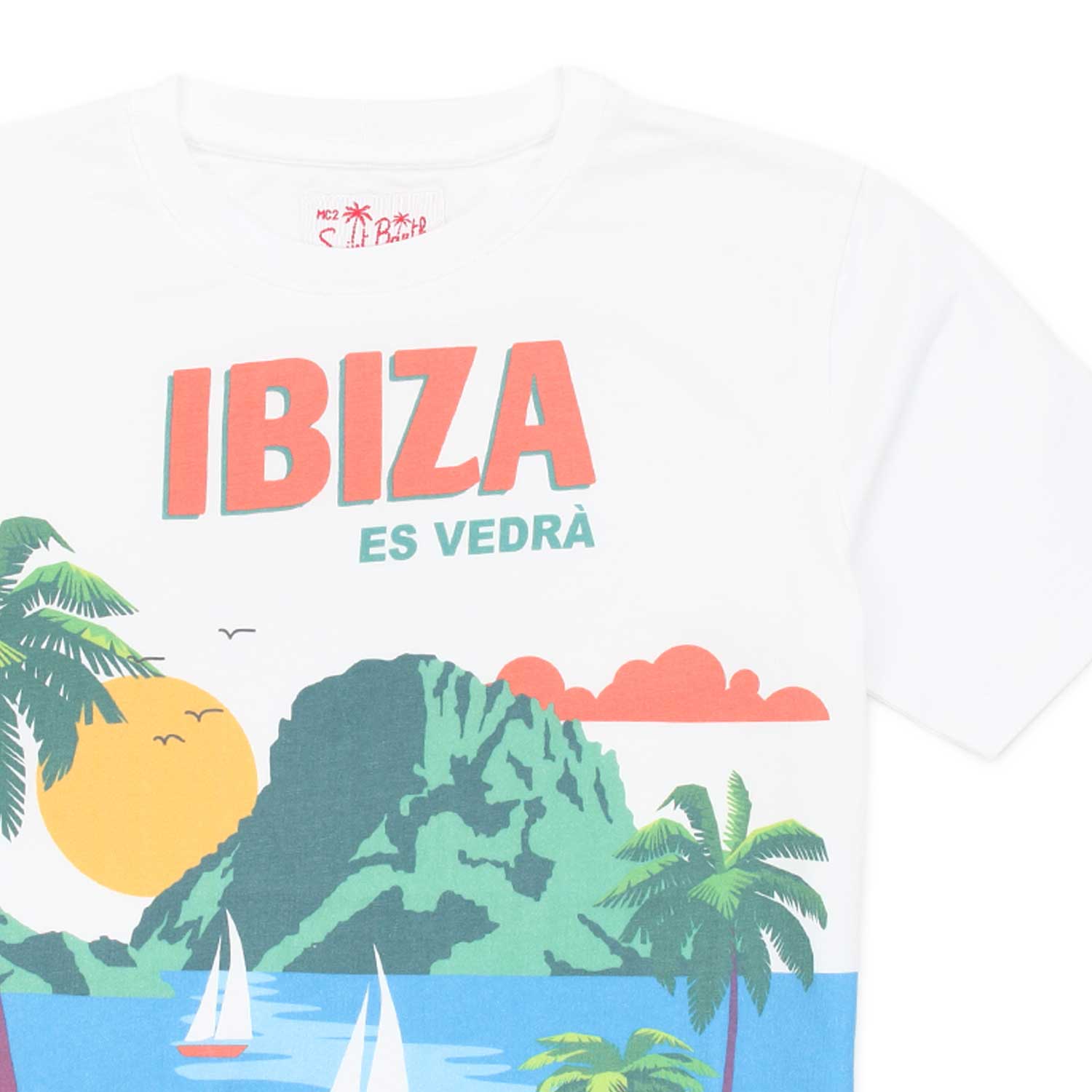 T-SHIRT POSTCARD IBIZA BIANCA BAMBINO E TEEN - annameglio.com abbigliamento moda