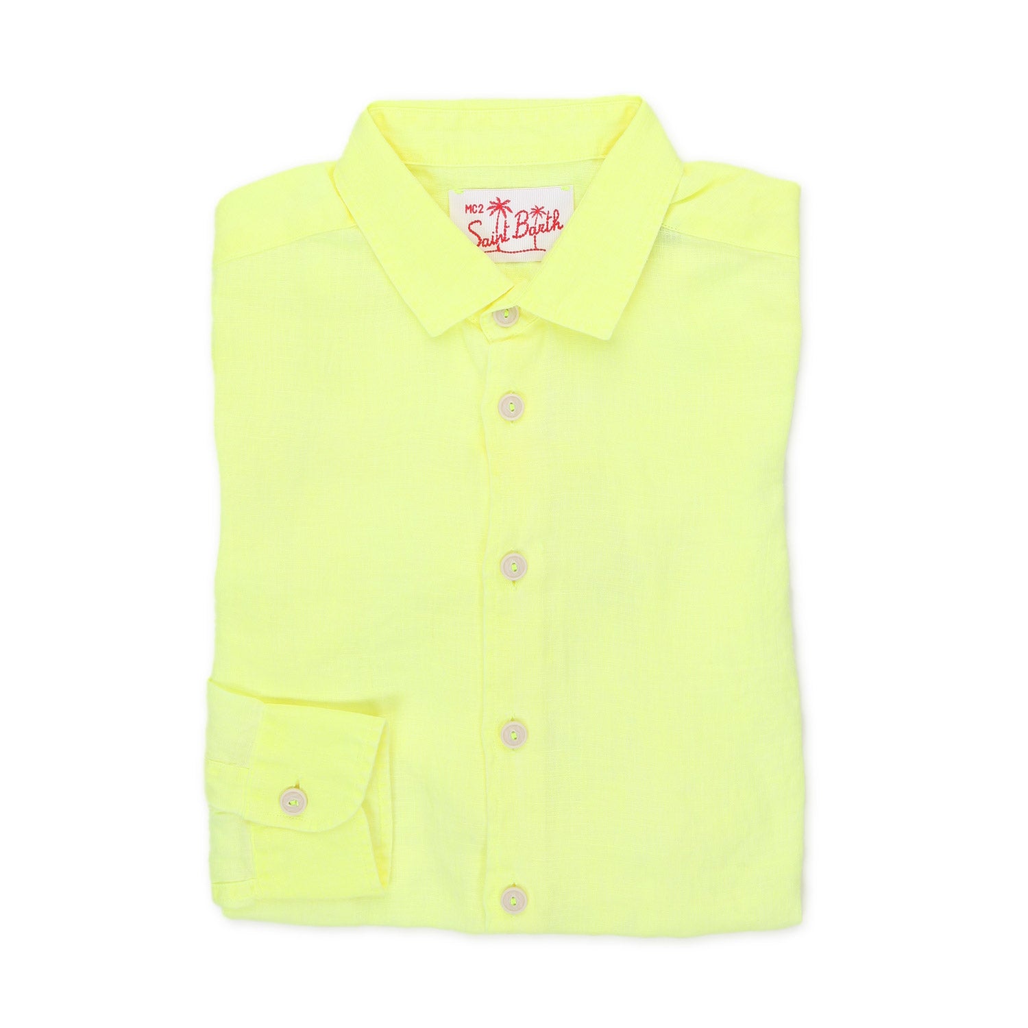 CAMICIA DI LINO GIALLO FLUO BAMBINO E TEEN - annameglio.com abbigliamento moda
