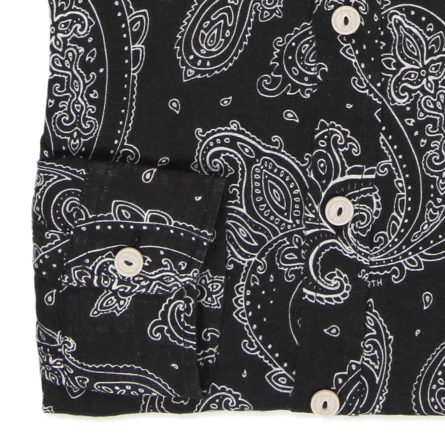 CAMICIA BANDANA NERA DI LINO BAMBINO E TEEN - annameglio.com abbigliamento moda