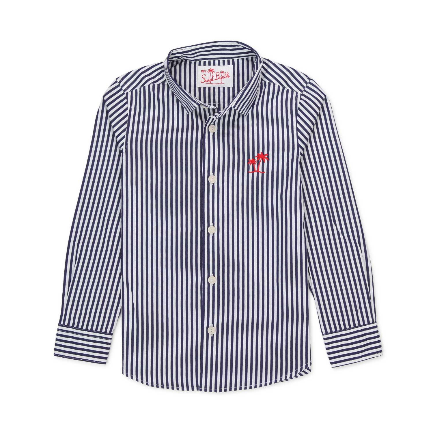 CAMICIA A RIGHE BIANCA E BLU BAMBINO E TEEN - annameglio.com abbigliamento moda