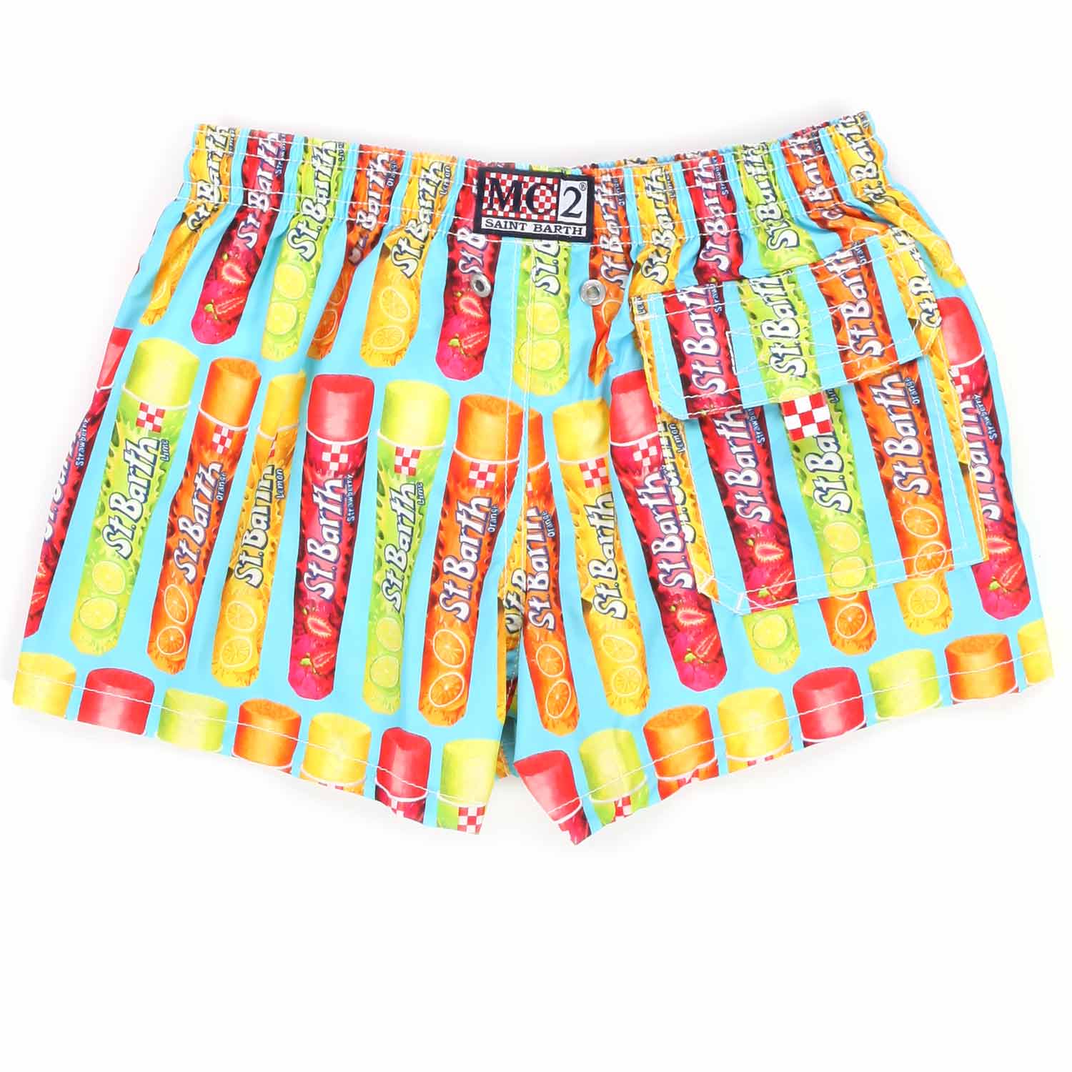 COSTUME BOXER CELESTE E MULTICOLOR - annameglio.com abbigliamento moda