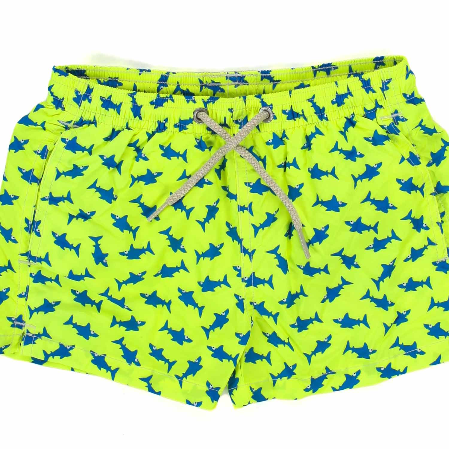 COSTUME BOXER GIALLO FLUO CON MINI SQUALI - annameglio.com abbigliamento moda
