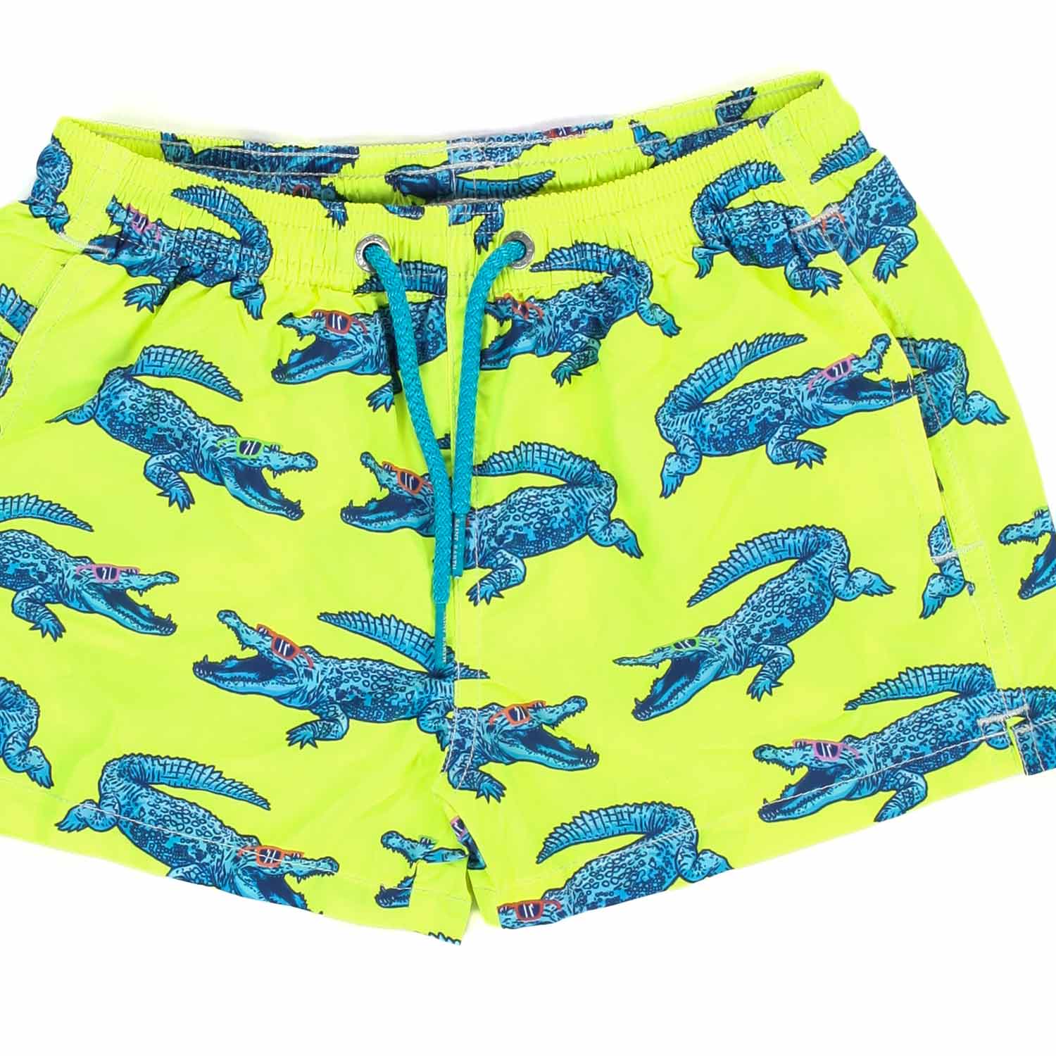 COSTUME BOXER GIALLO FLUO CON ALLIGATORI BAMBINO - annameglio.com abbigliamento moda