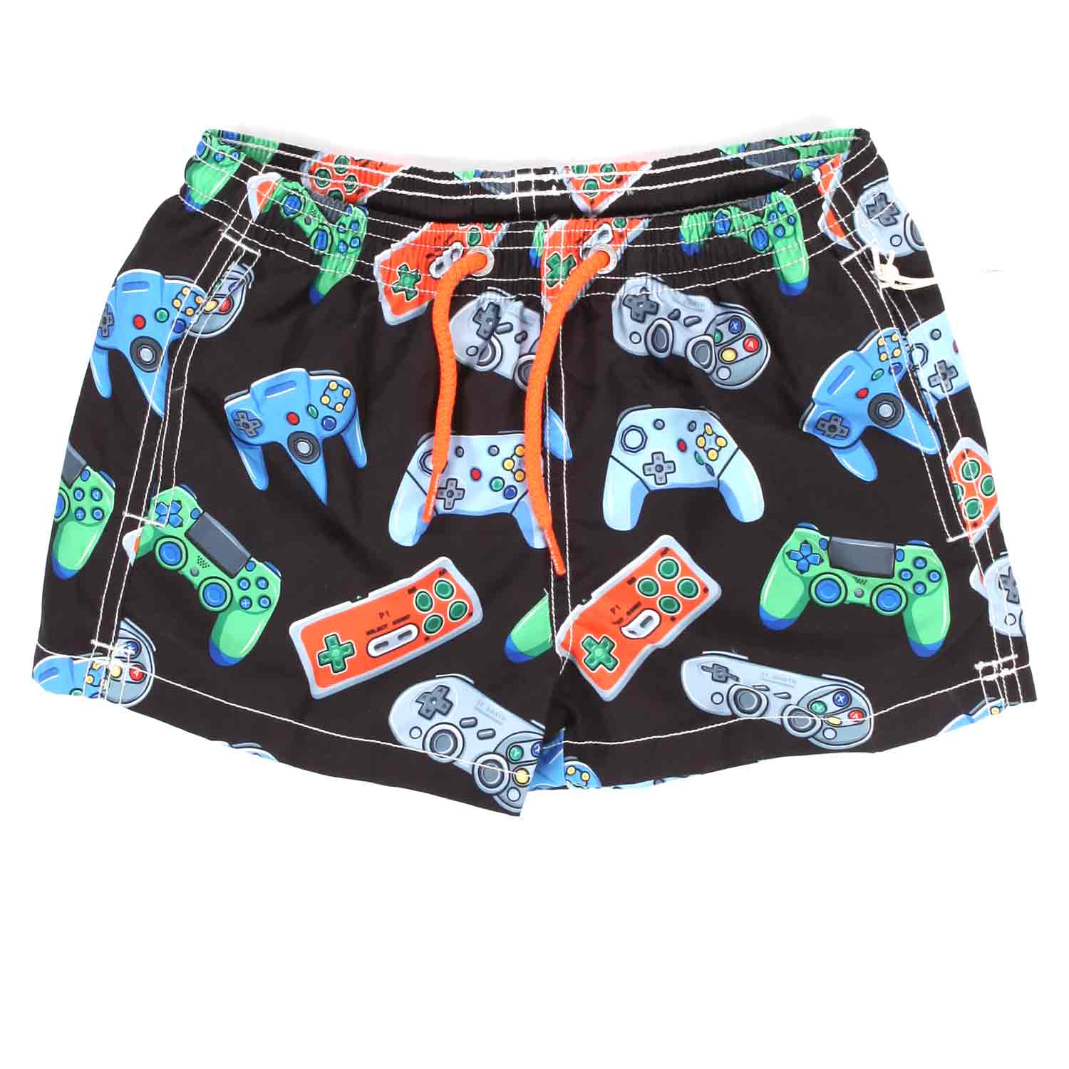 COSTUME BOXER NERO CON JOYPAD MULTICOLOR - annameglio.com abbigliamento moda
