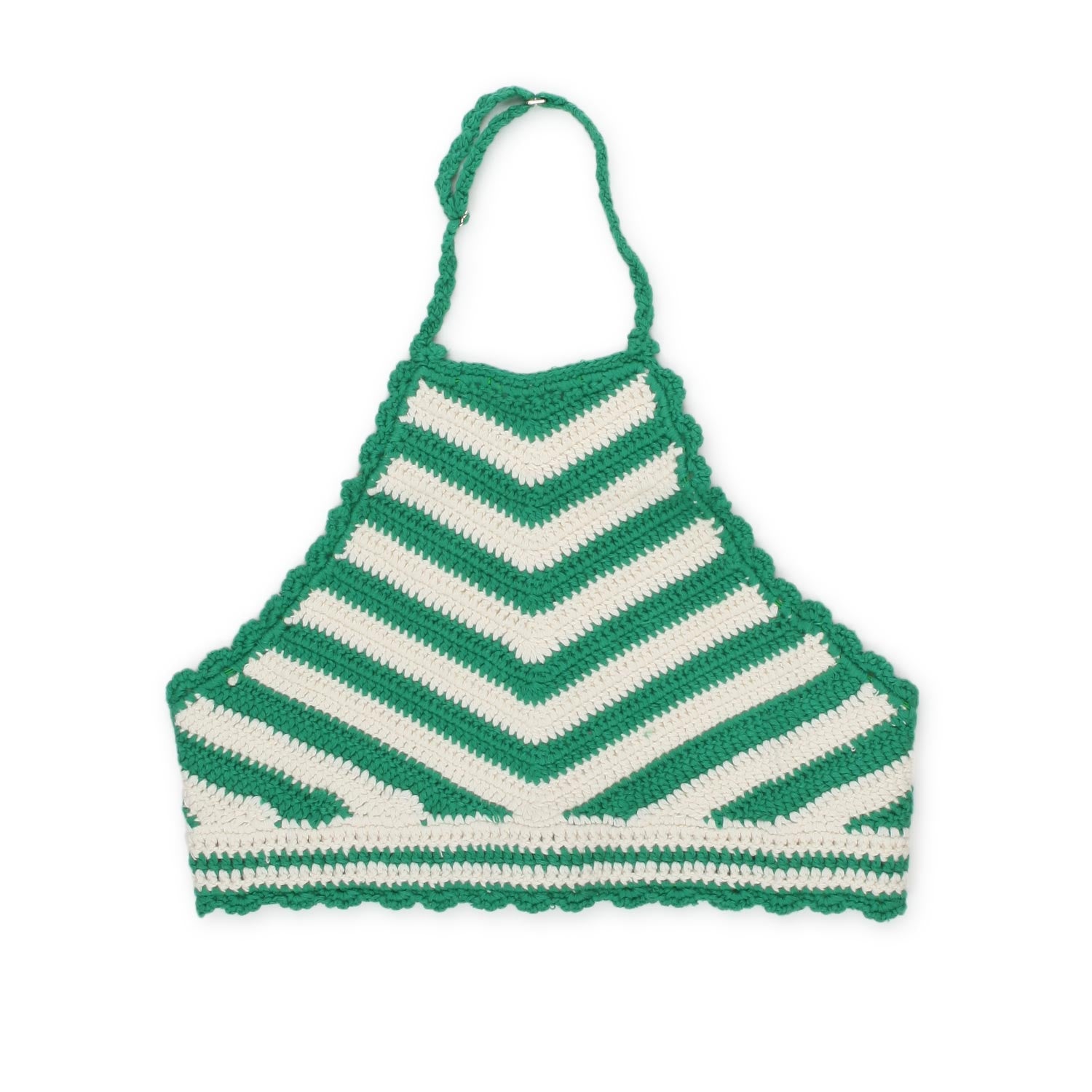 TOP CROCHET BIANCO E VERDE BAMBINA - annameglio.com abbigliamento moda