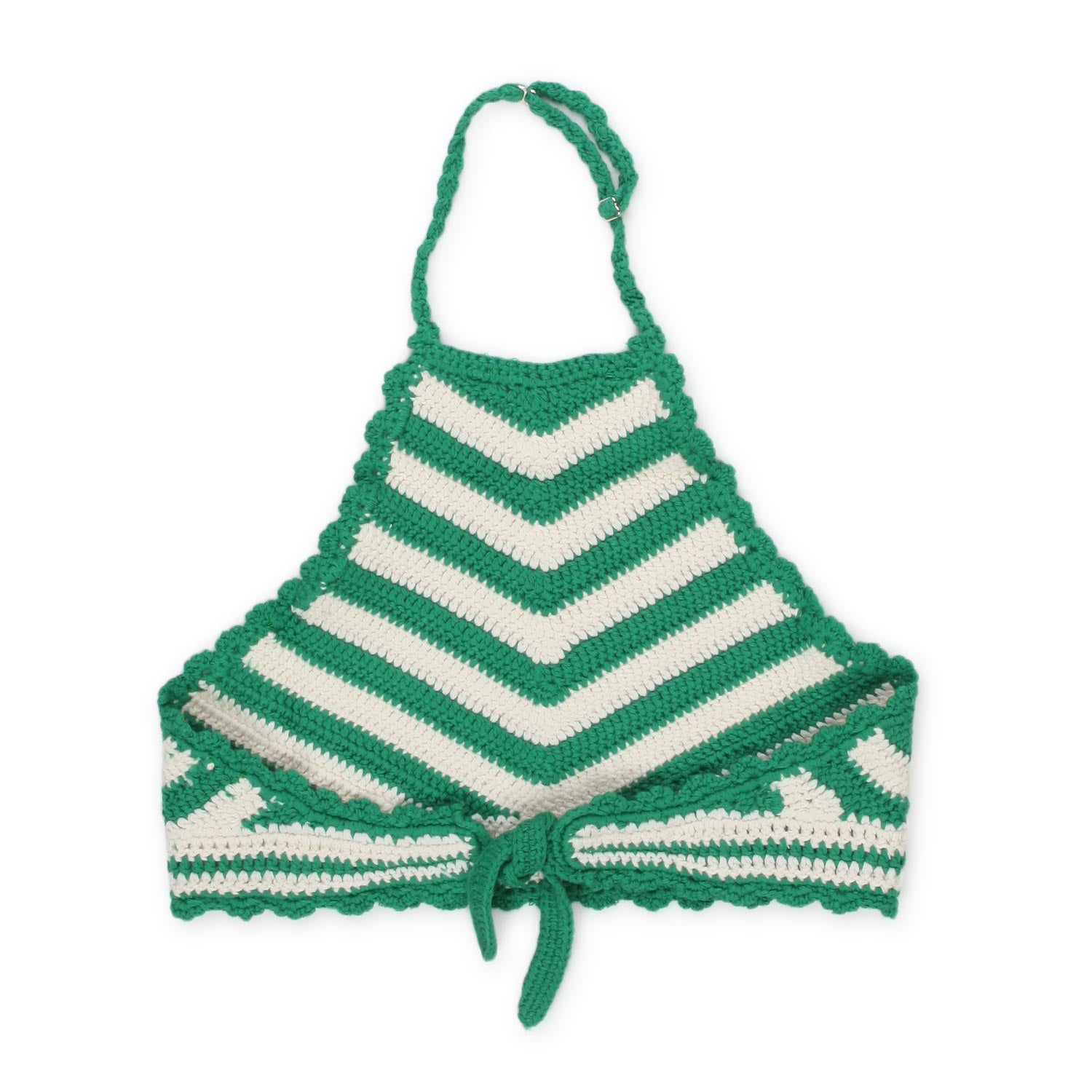 TOP CROCHET BIANCO E VERDE BAMBINA - annameglio.com abbigliamento moda