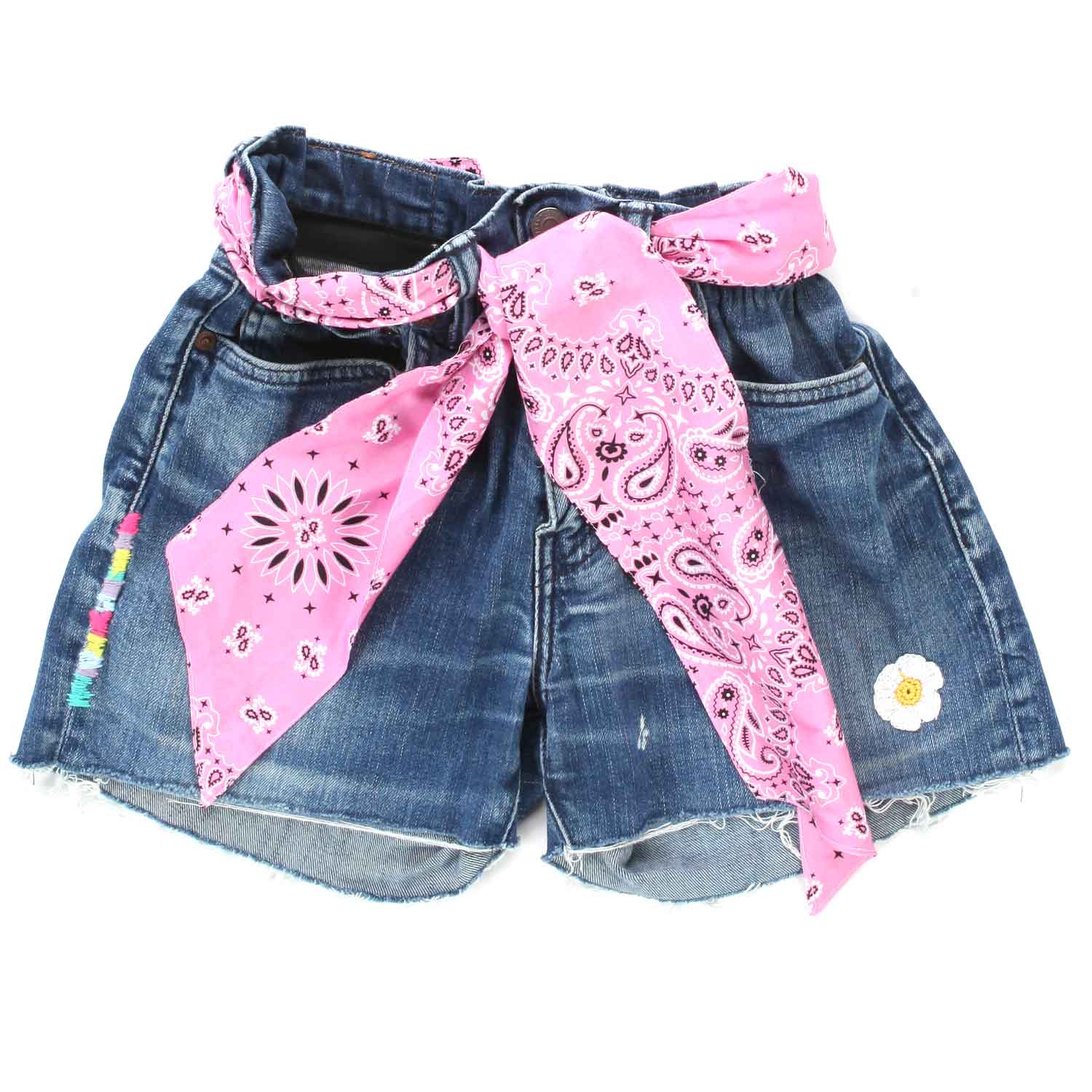 SHORTS DI JEANS CON CINTURA ROSA BAMBINA E TEEN - annameglio.com abbigliamento moda