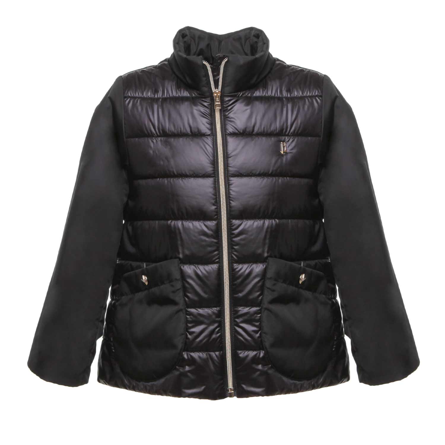 GIUBBINO NERO IN NYLON E TAFFETA BAMBINA E TEEN - annameglio.com abbigliamento moda