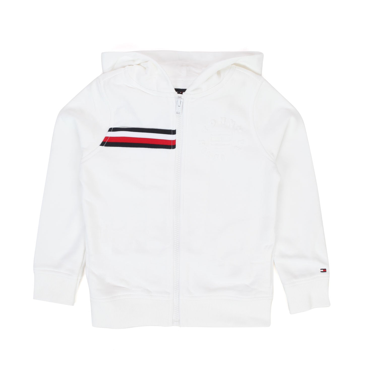 FELPA HOODIE BIANCA CON ZIP BAMBINO E TEENAGER - annameglio.com abbigliamento moda