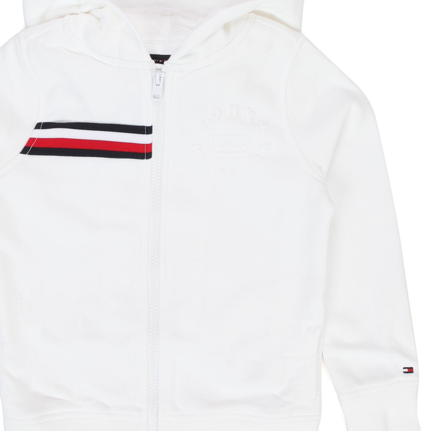 FELPA HOODIE BIANCA CON ZIP BAMBINO E TEENAGER - annameglio.com abbigliamento moda