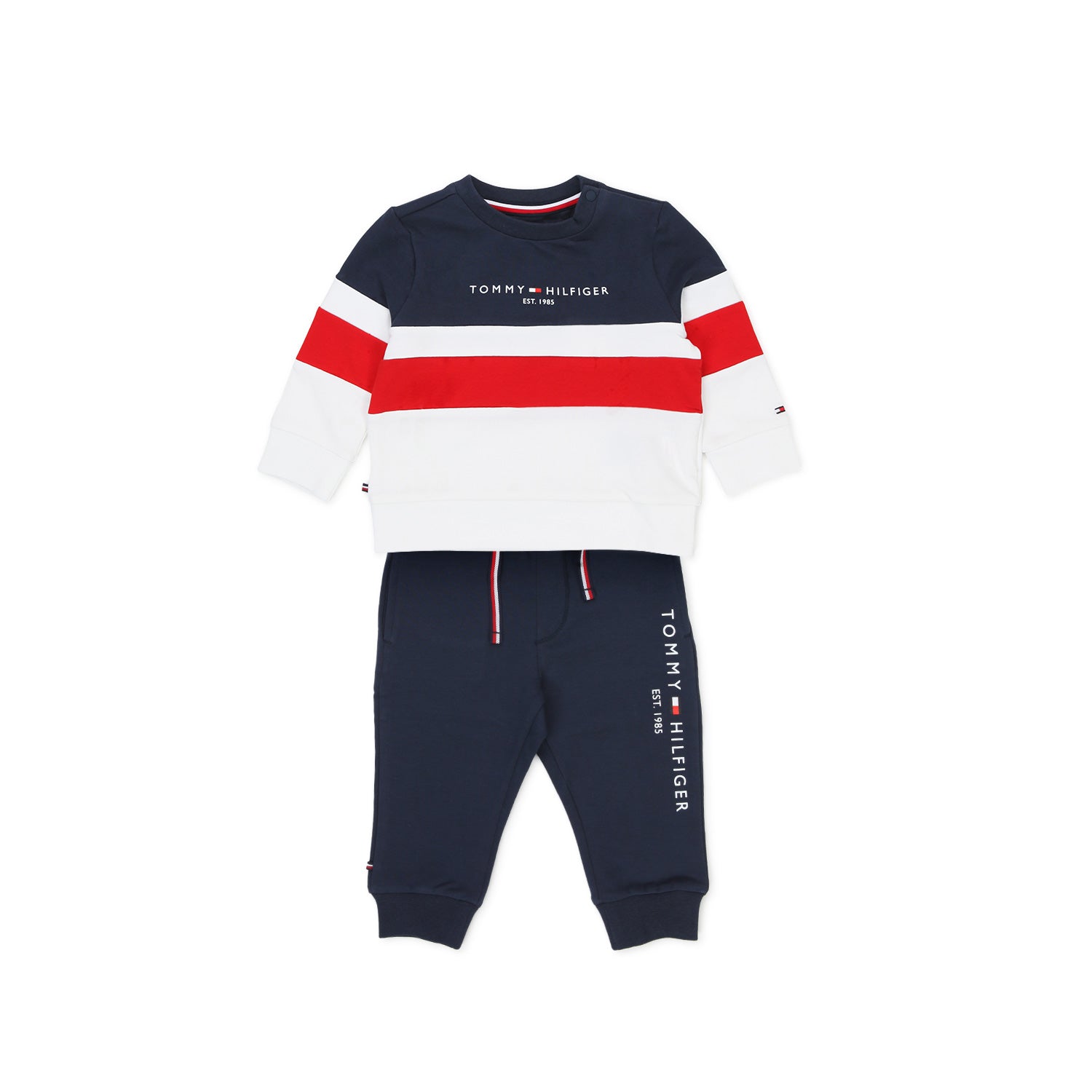 TUTA 2 PEZZI BLU E BIANCA BAMBINO E BEBÈ - annameglio.com abbigliamento moda