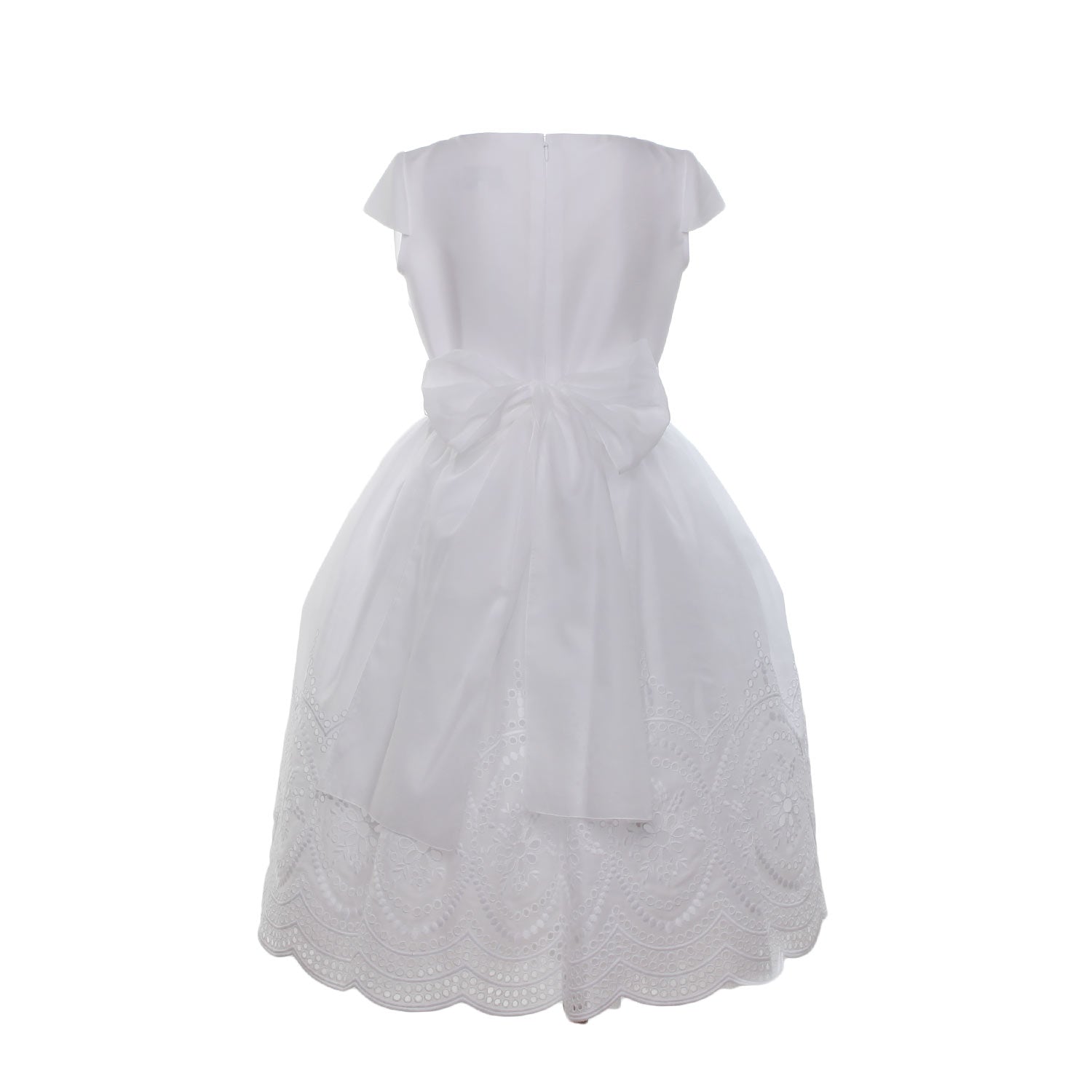 ABITO DA CERIMONIA BIANCO CON RICAMI SANGALLO - annameglio.com abbigliamento moda