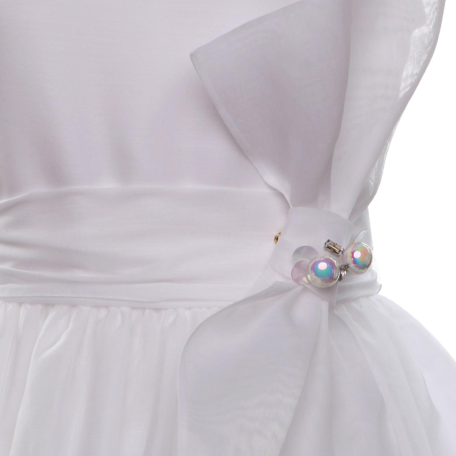 ABITO DA CERIMONIA BIANCO CON RICAMI SANGALLO - annameglio.com abbigliamento moda