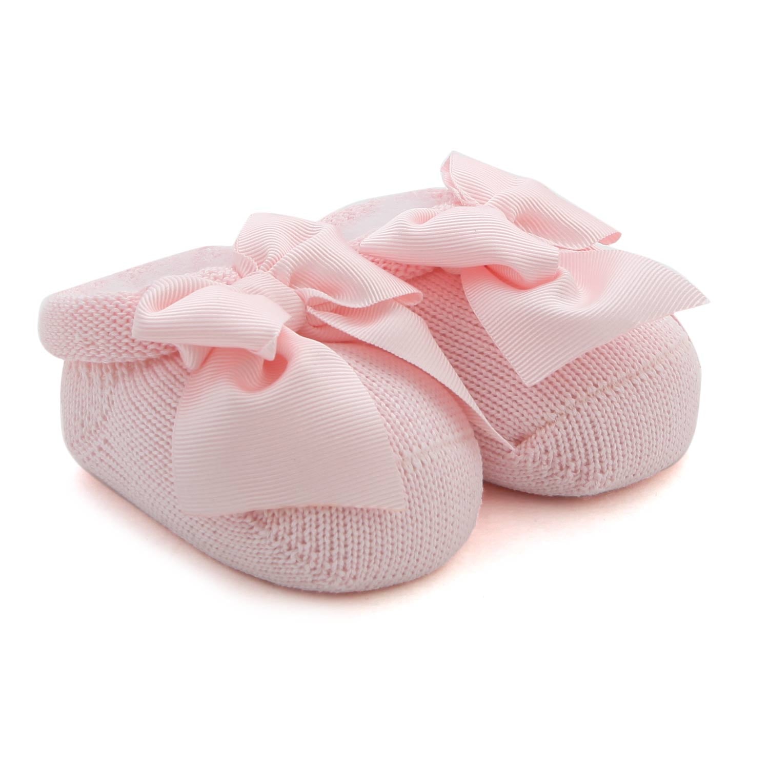 SCARPINE DA CULLA ROSA CON FIOCCO NEONATA - annameglio.com abbigliamento moda