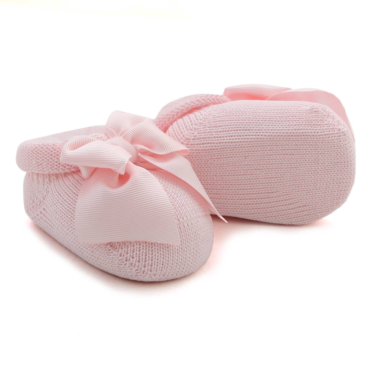 SCARPINE DA CULLA ROSA CON FIOCCO NEONATA - annameglio.com abbigliamento moda