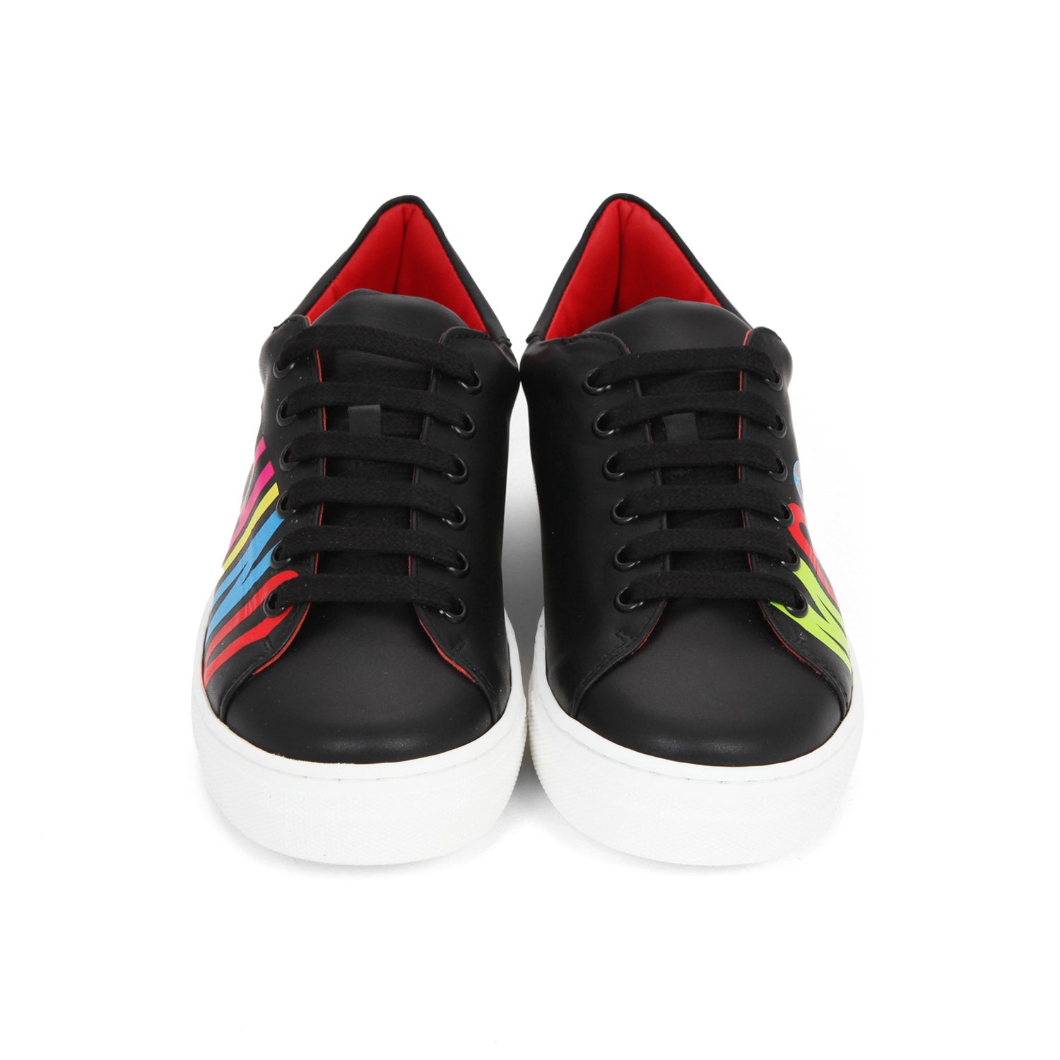 SNEAKER UNISEX NERA CON LOGO MULTICOLOR JR E TEEN - annameglio.com abbigliamento moda