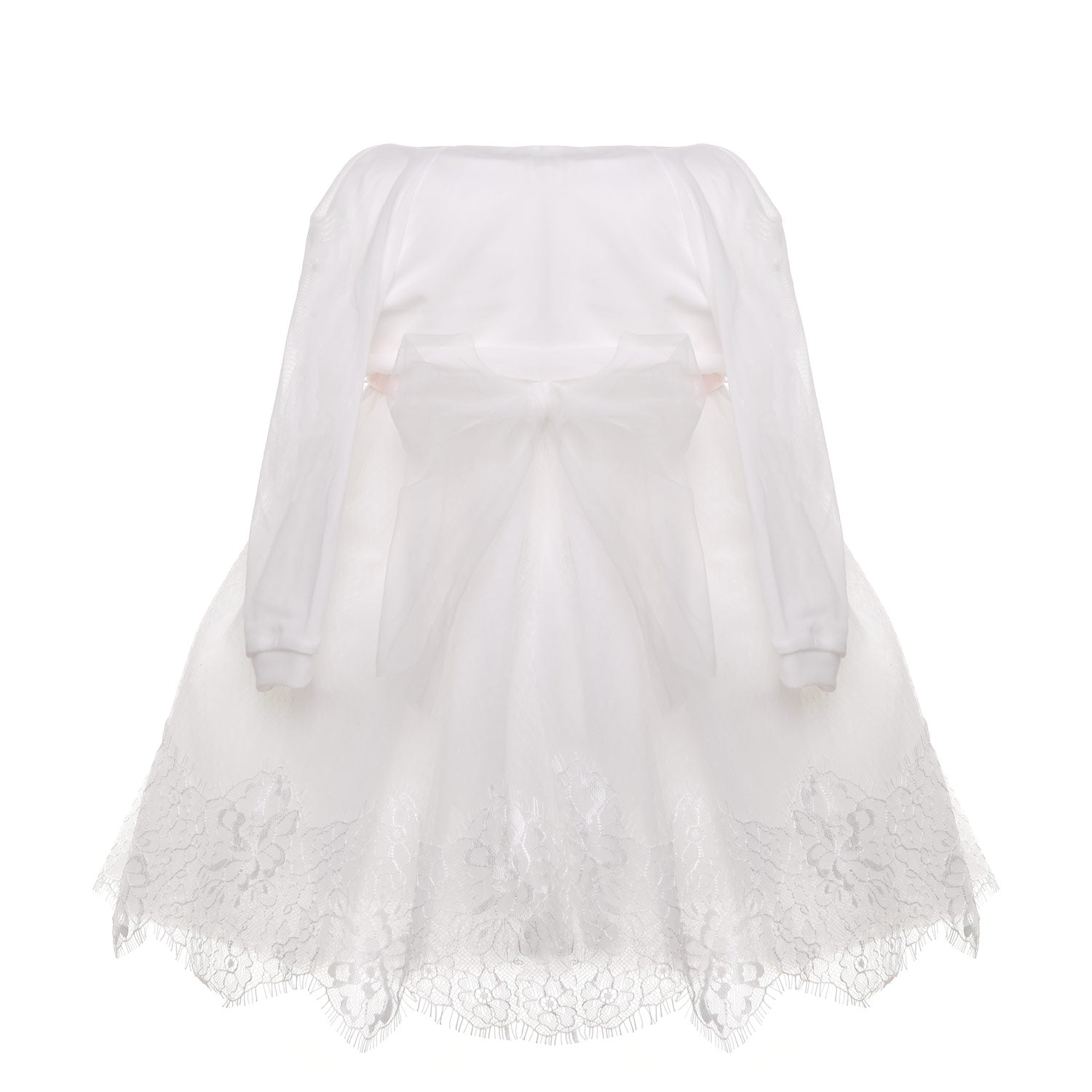 ABITO BATTESIMO BIANCO AVORIO E ROSA PALLIDO - annameglio.com abbigliamento moda